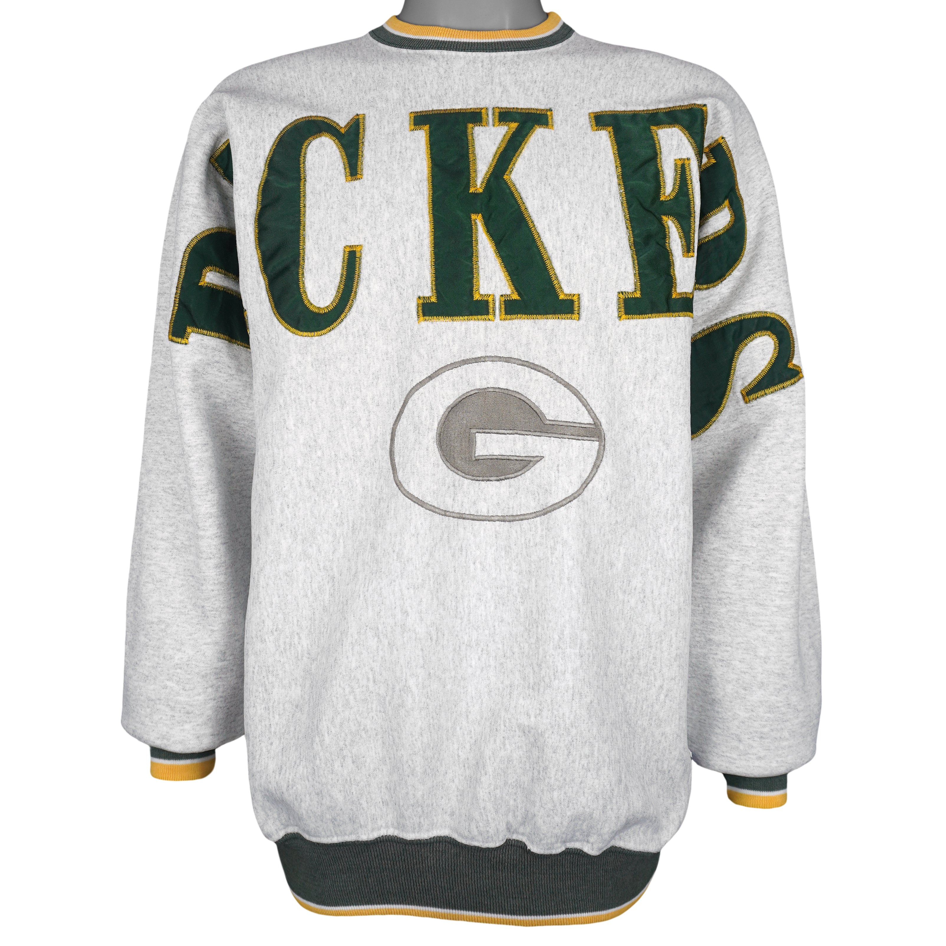 NFL (Serious Impact) - Green Bay Packers Embroidered Crew Neck Sweatshirt 1990s XX-Large