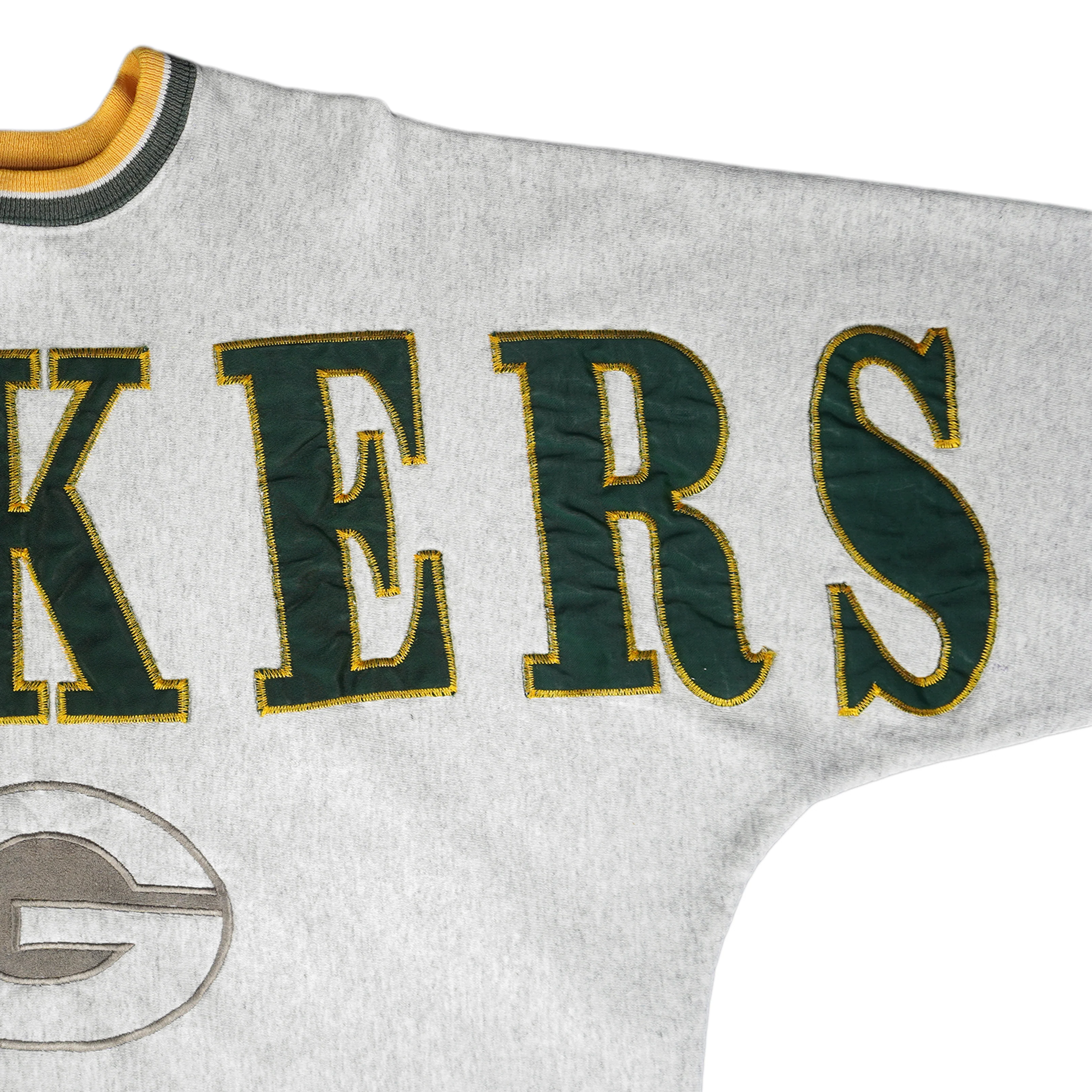 NFL (Serious Impact) - Green Bay Packers Embroidered Crew Neck Sweatshirt 1990s XX-Large - Image 4