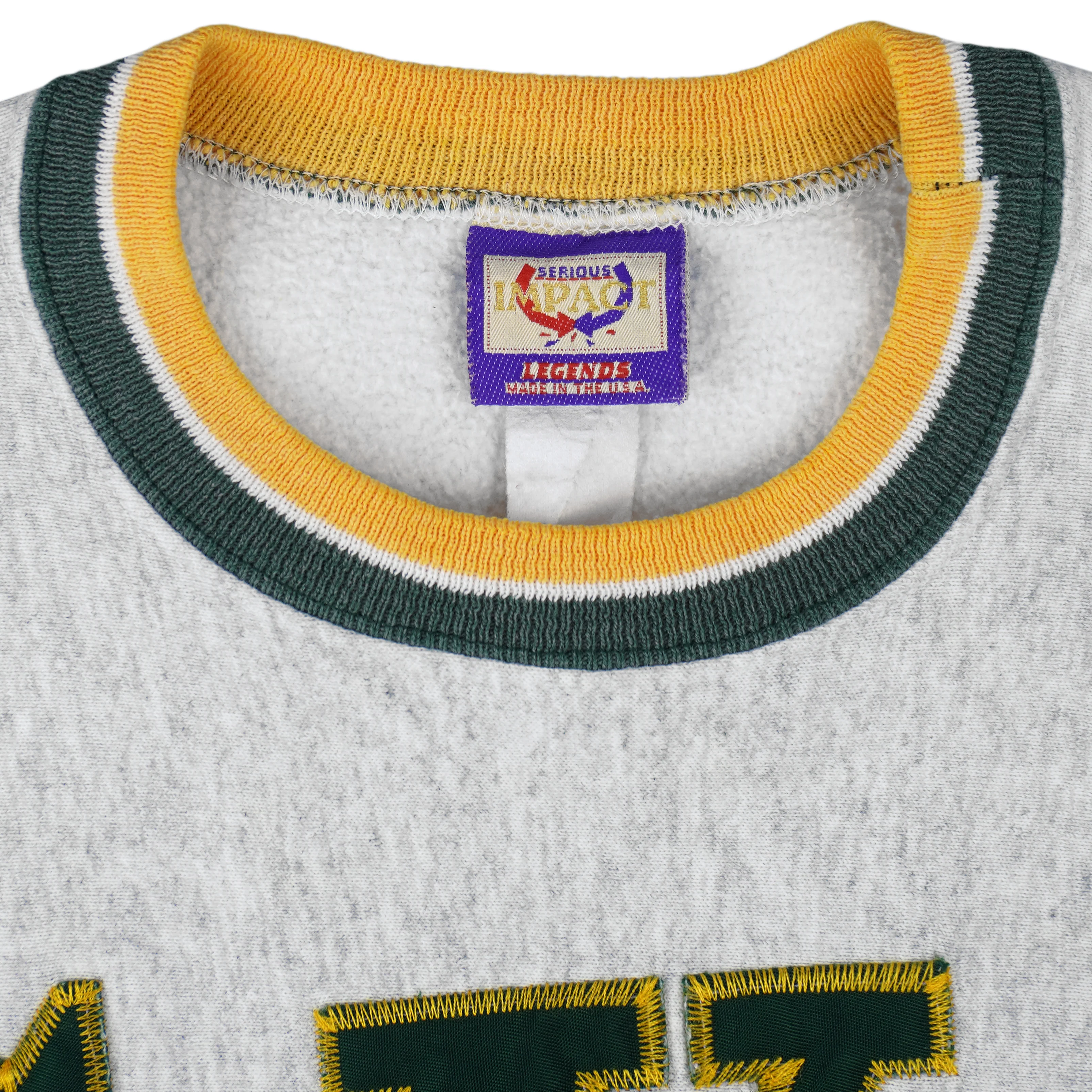 NFL (Serious Impact) - Green Bay Packers Embroidered Crew Neck Sweatshirt 1990s XX-Large - Image 6