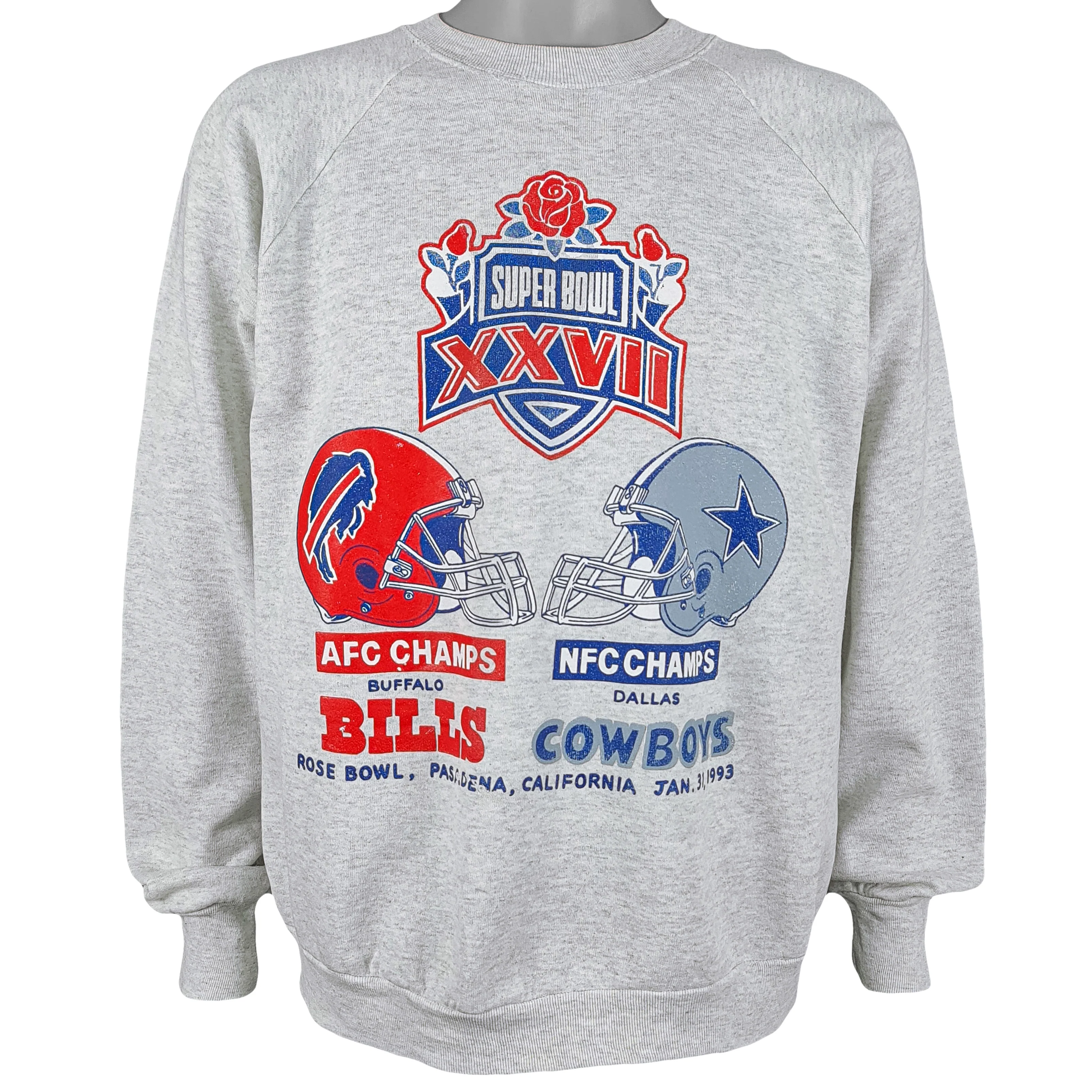 NFL - Super Bowl XXVII Bills VS Cowboys Crew Neck Sweatshirt 1993 X-Large