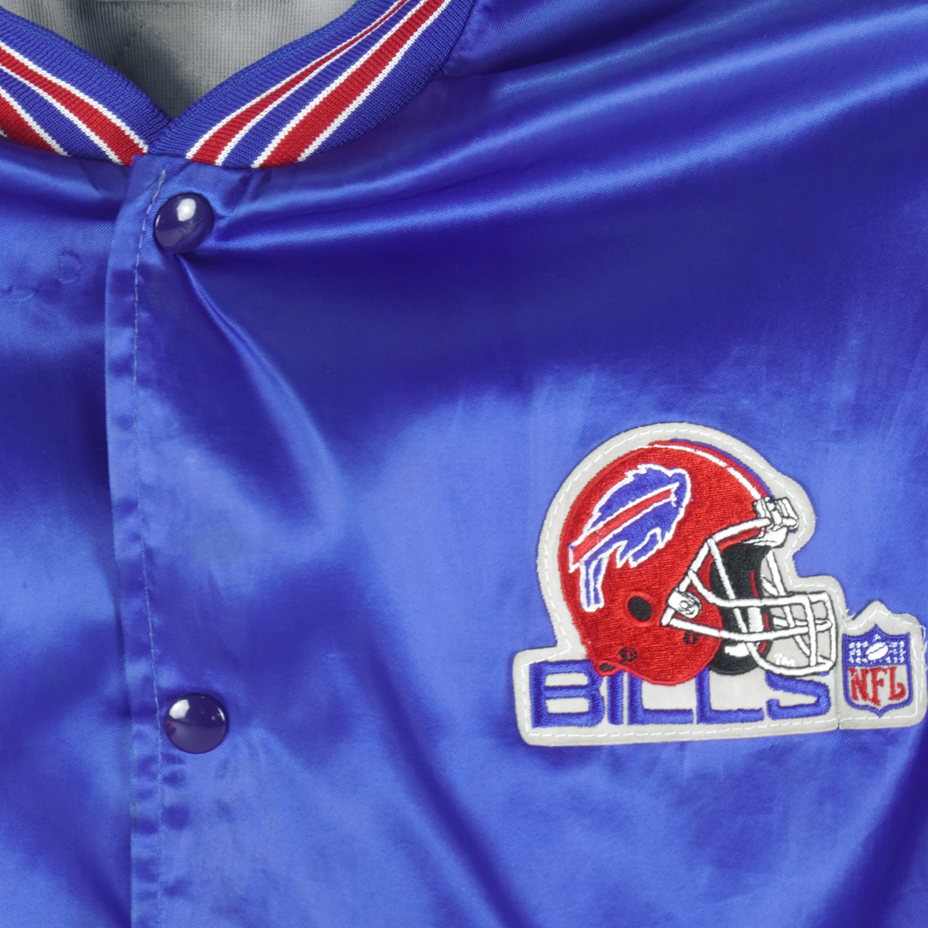 NFL (Swingster) - Buffalo Bills Button-Up Satin Jacket 1980s Large - Image 3