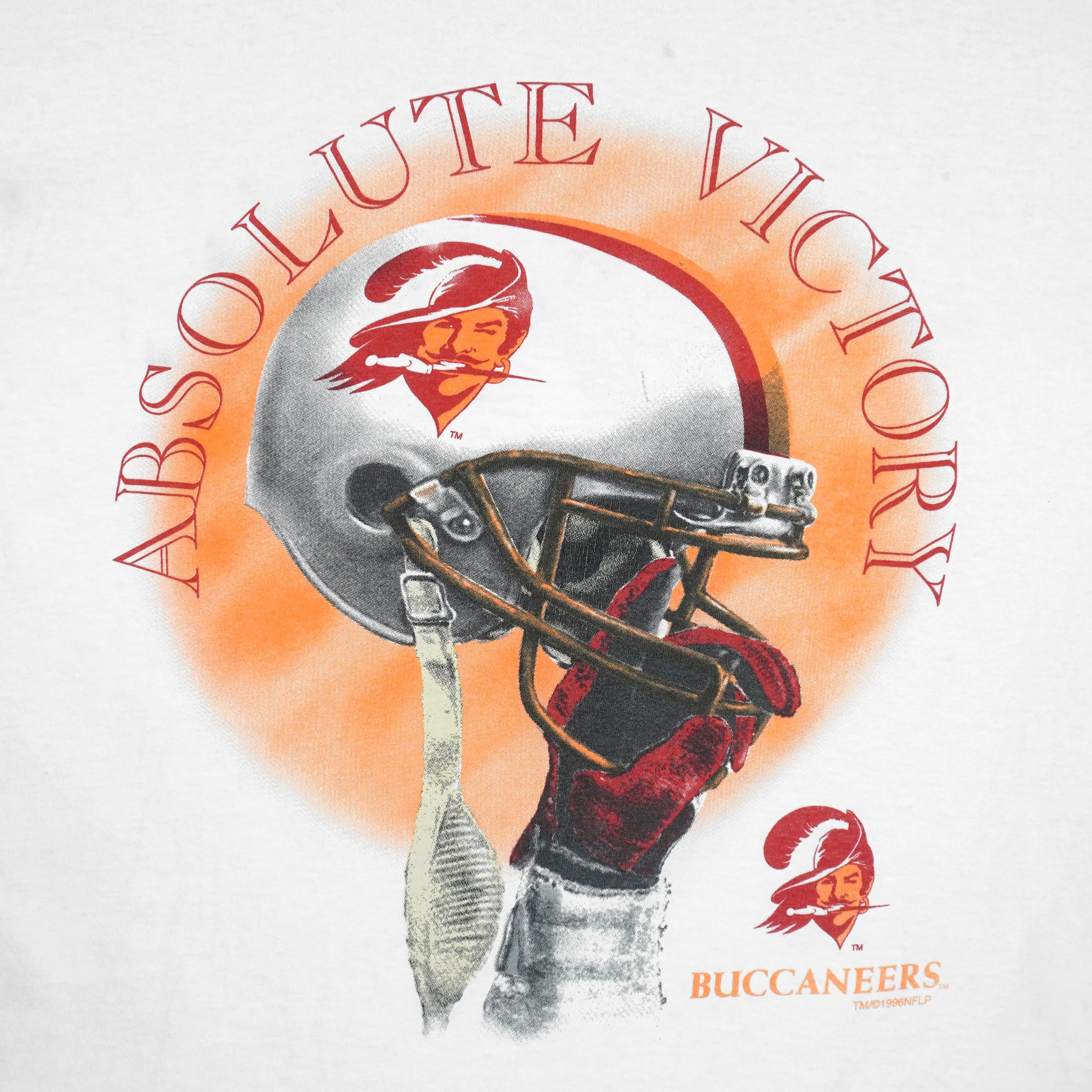 NFL - Tampa Bay Buccaneers Absolute Victory Helmet T-Shirt 1996 Large - Image 5