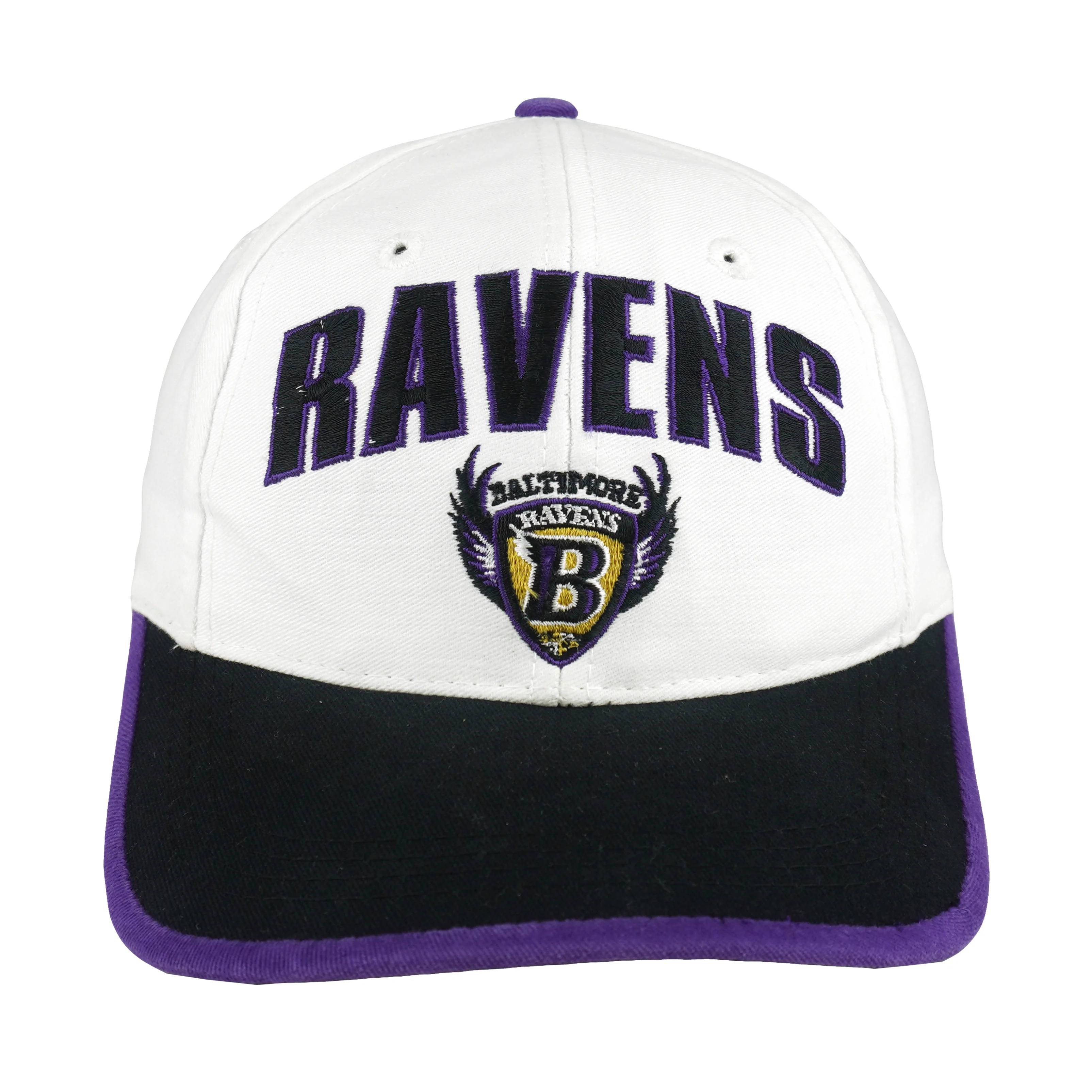 NFL (Twins) - Baltimore Ravens Embroidered Snapback Hat 1990s OSFA