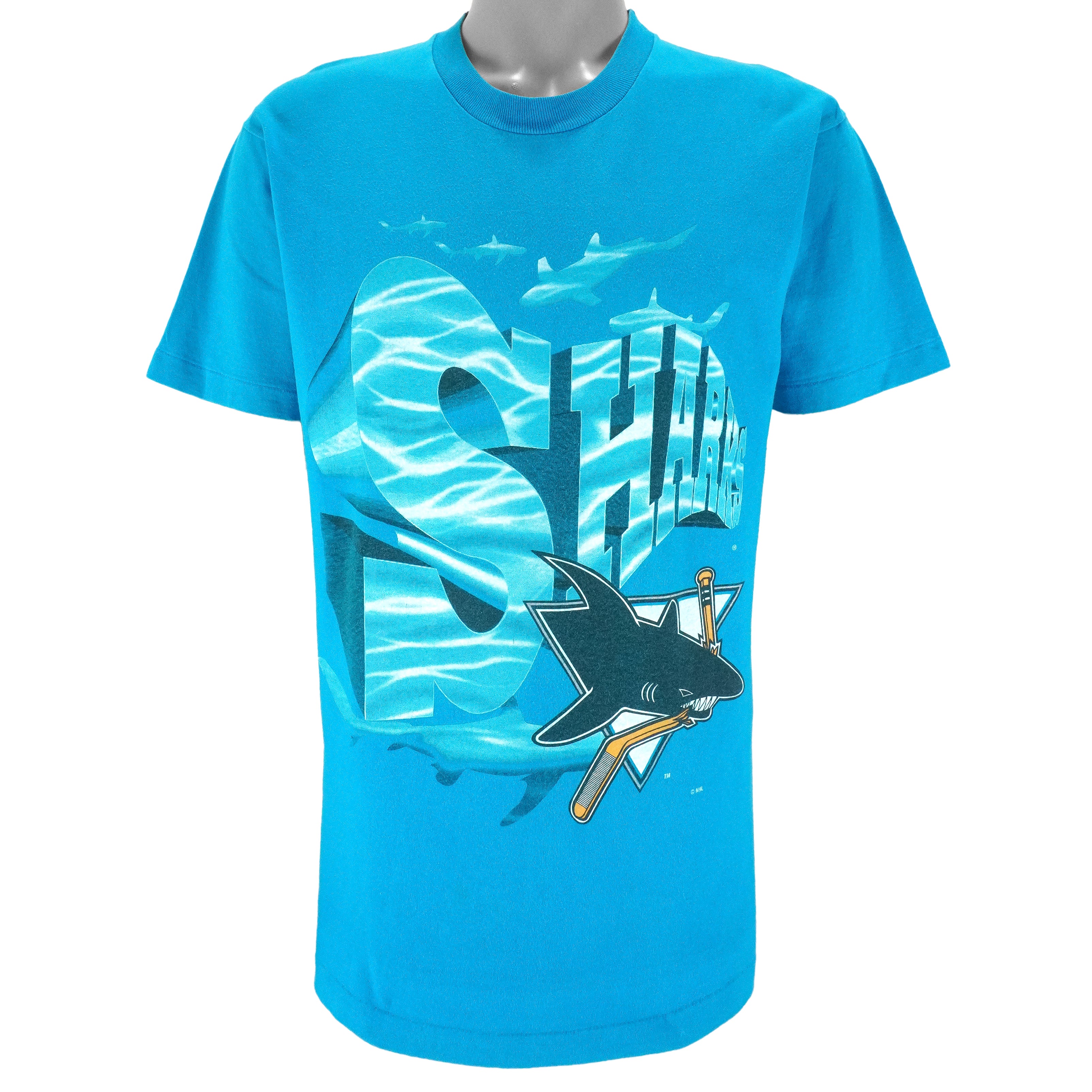 NHL (Artex) - San Jose Sharks Single Stitch T-Shirt 1990s Large