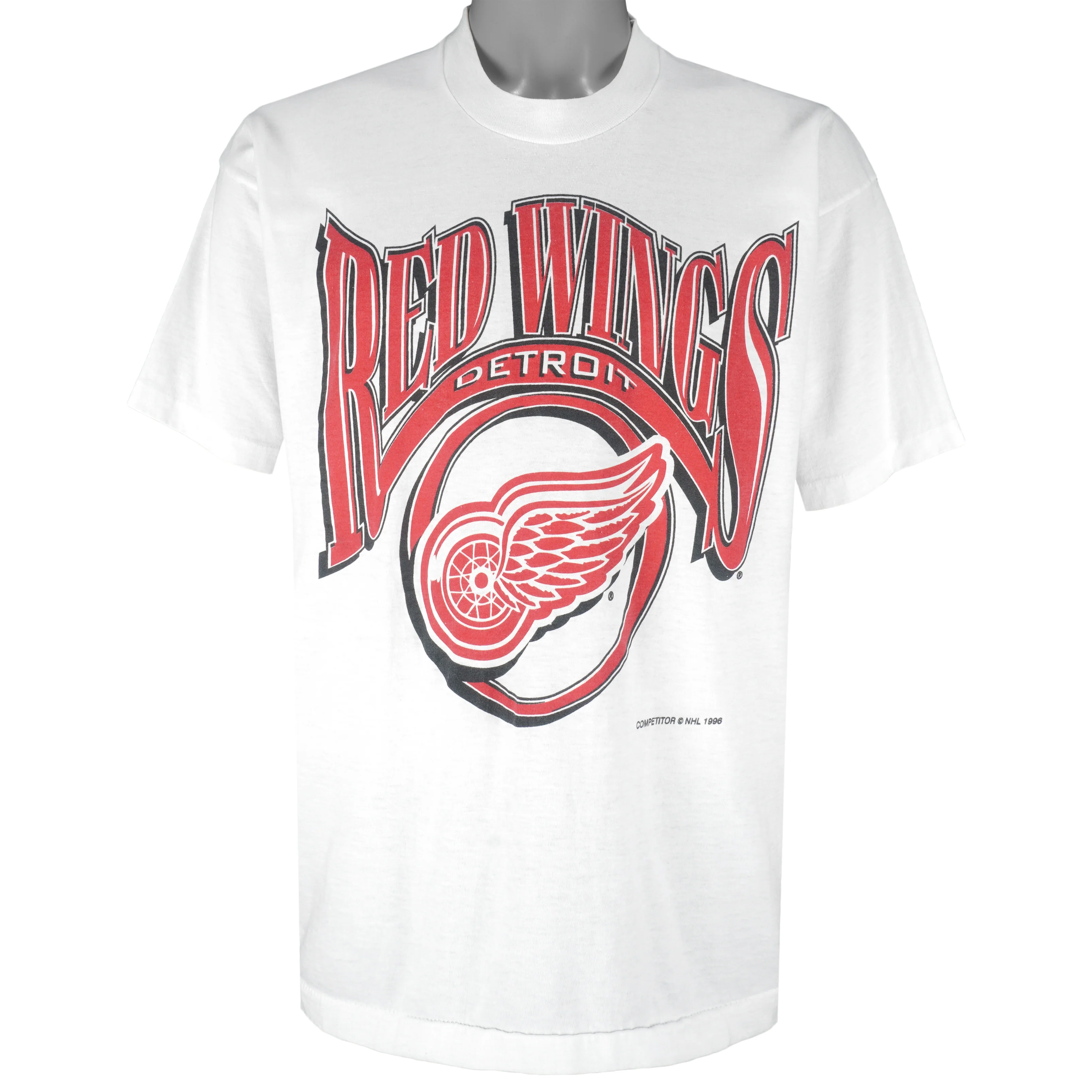 NHL (Competitor) - Detroit Red Wings Spell-Out T-Shirt 1996 X-Large