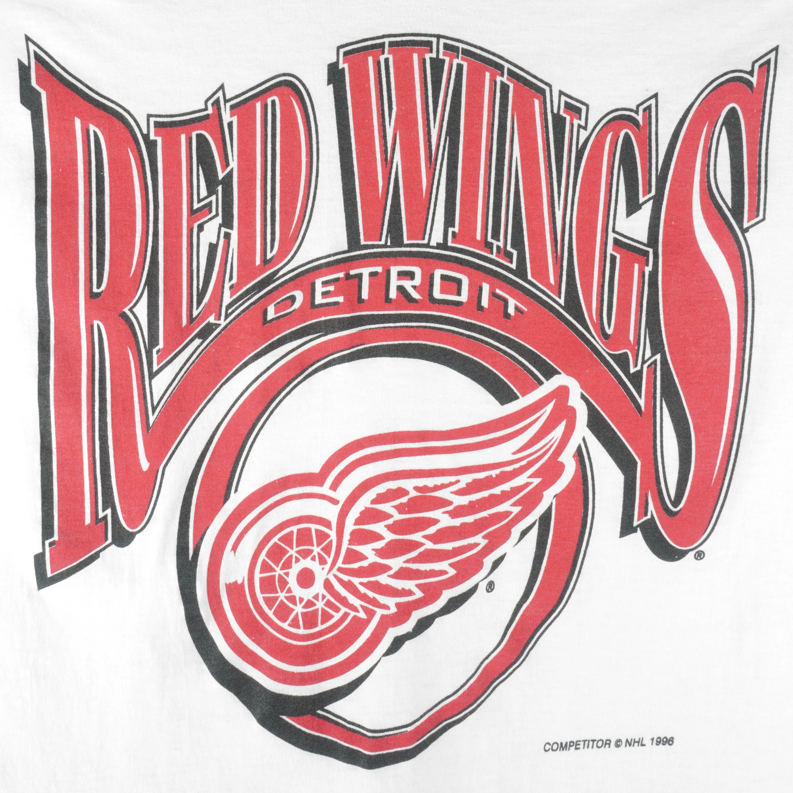 NHL (Competitor) - Detroit Red Wings Spell-Out T-Shirt 1996 X-Large - Image 3