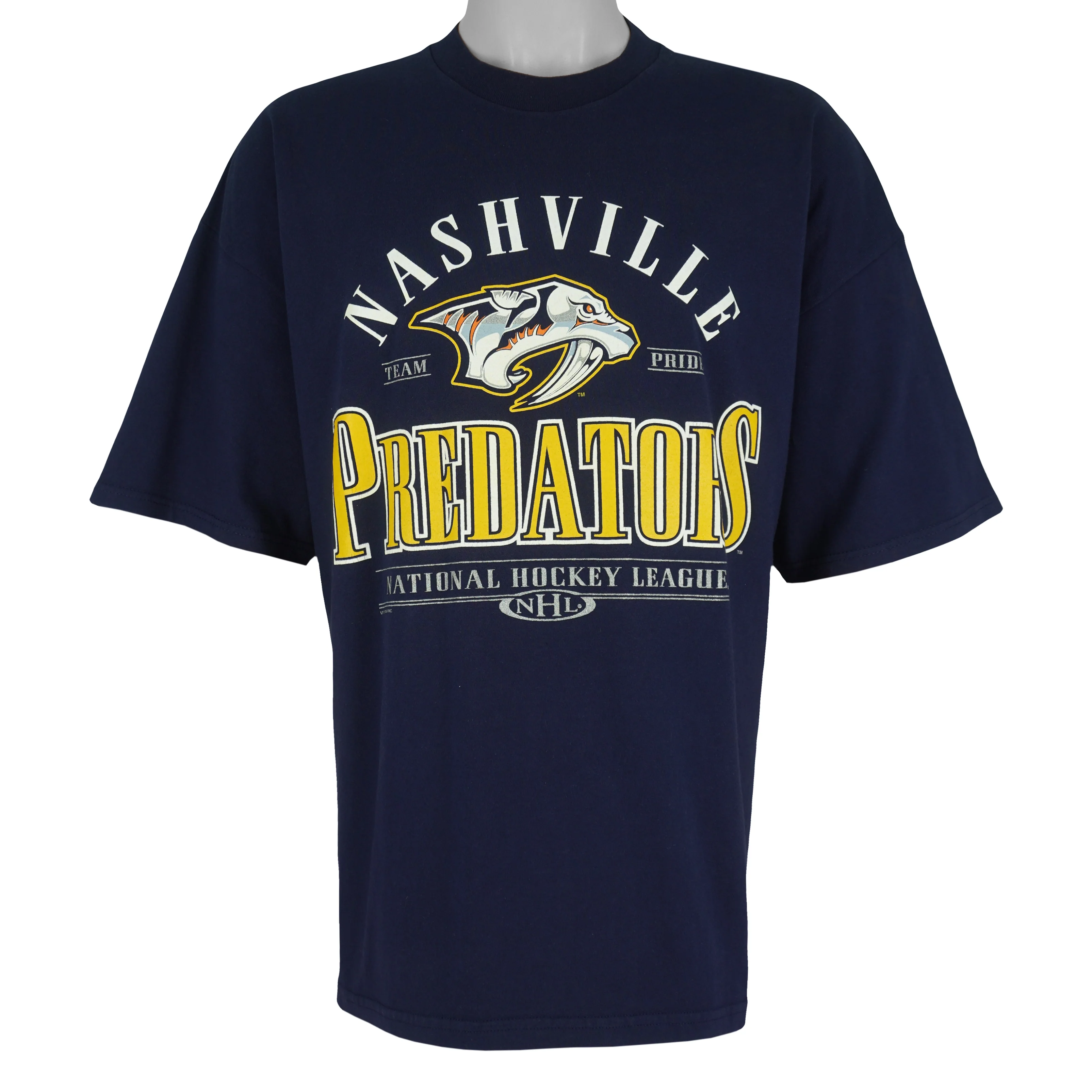 NHL (Lee) - Nashville Predators Spell-Out T-Shirt 1990s XX-Large
