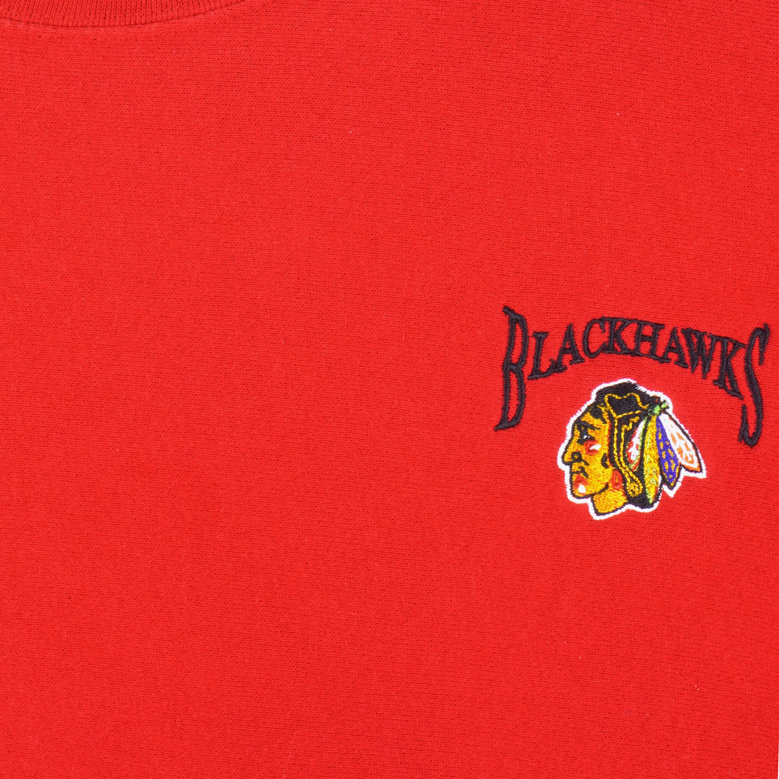 NHL (Lee Sport) - Chicago Blackhawks Embroidered Sweatshirt 1990s X-Large - Image 3