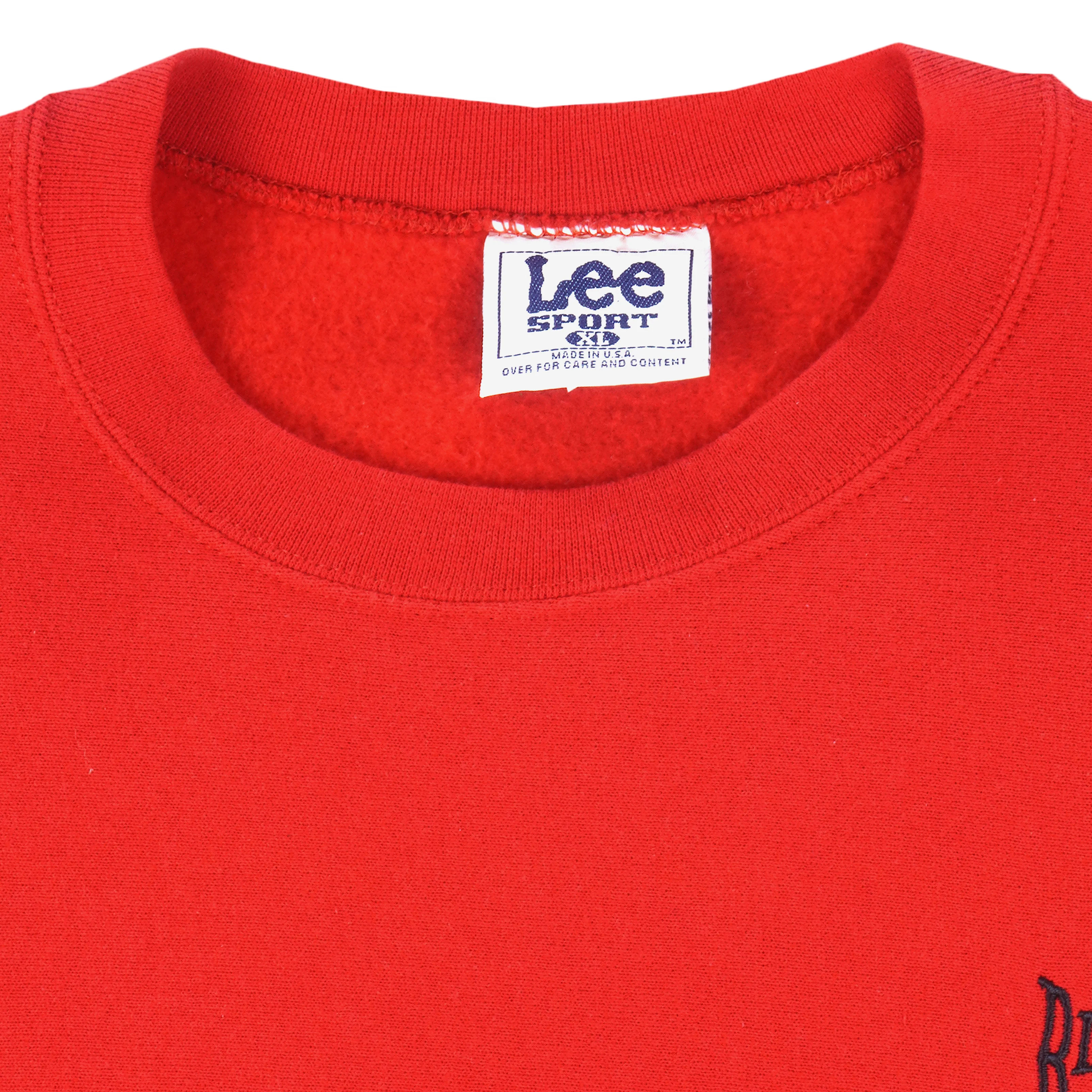 NHL (Lee Sport) - Chicago Blackhawks Embroidered Sweatshirt 1990s X-Large - Image 4