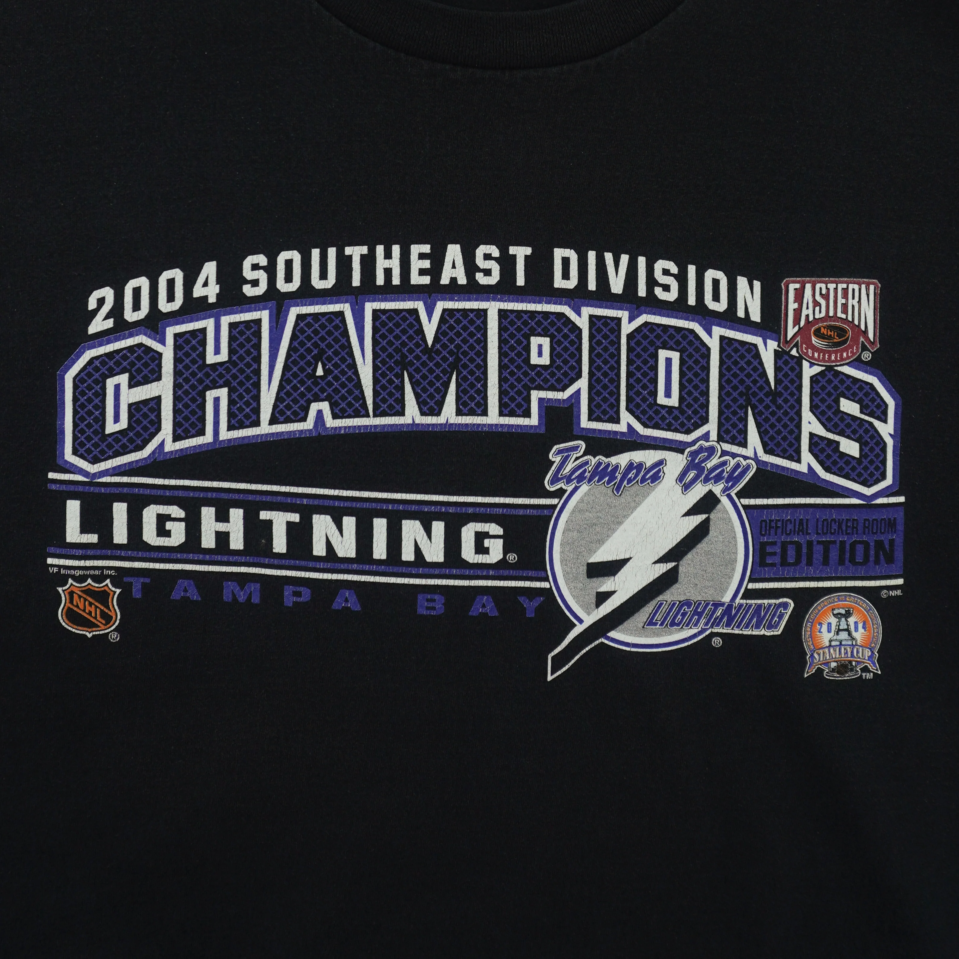 NHL (Lee) - Tampa Bay Lightning, Stanley Cup Champions T-Shirt 2004 X-Large - Image 3
