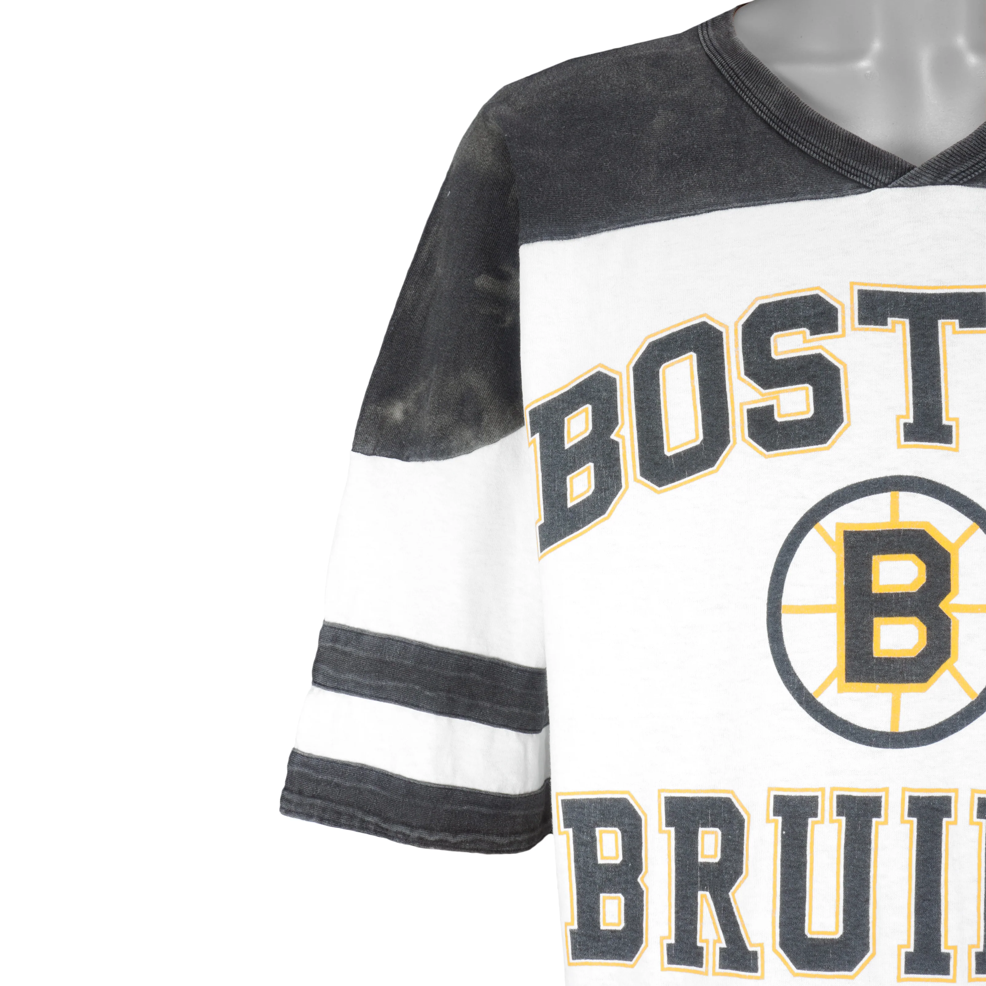 NHL (Logo 7) - Boston Bruins Big Logo Hockey Jersey 1993 Large - Image 3