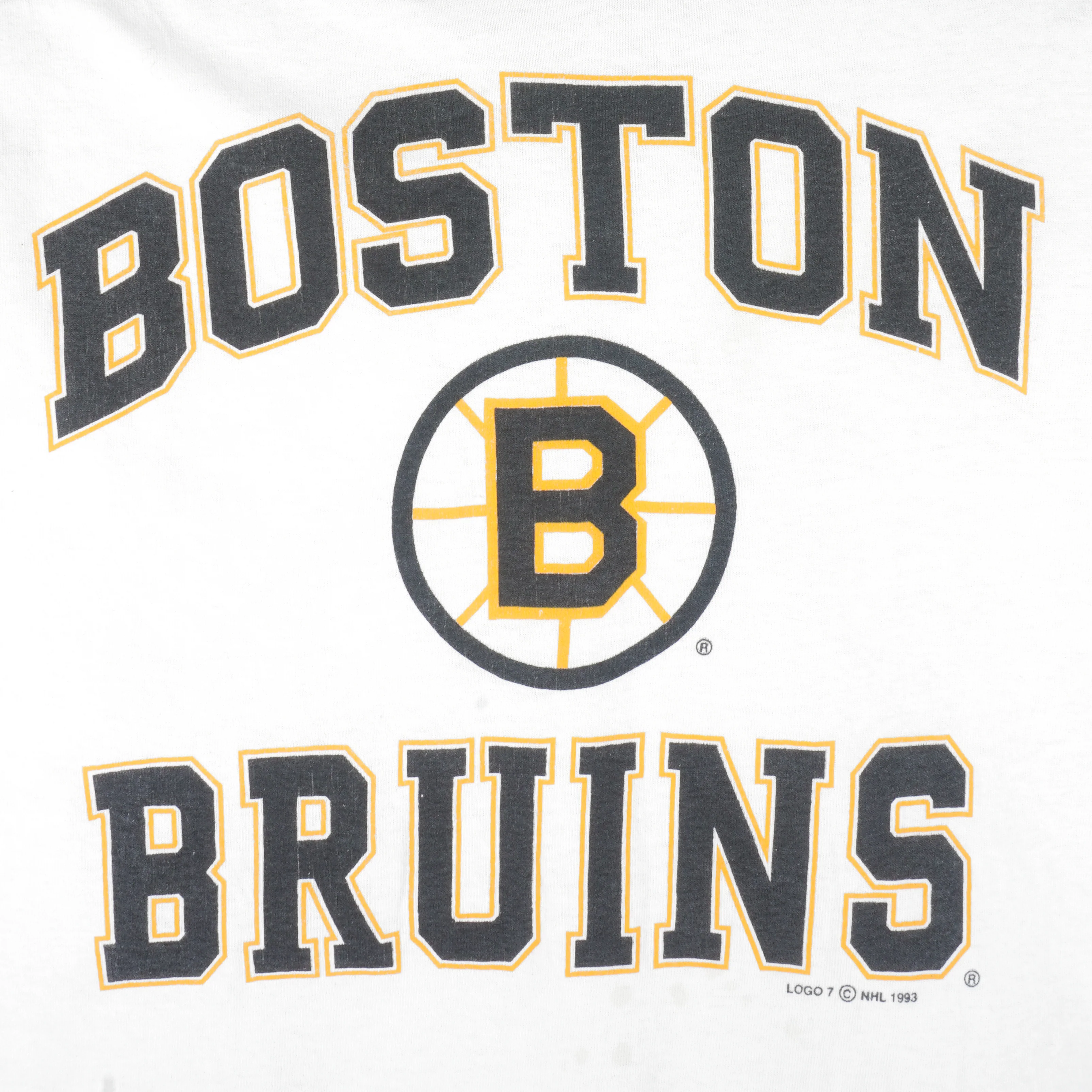NHL (Logo 7) - Boston Bruins Big Logo Hockey Jersey 1993 Large - Image 4