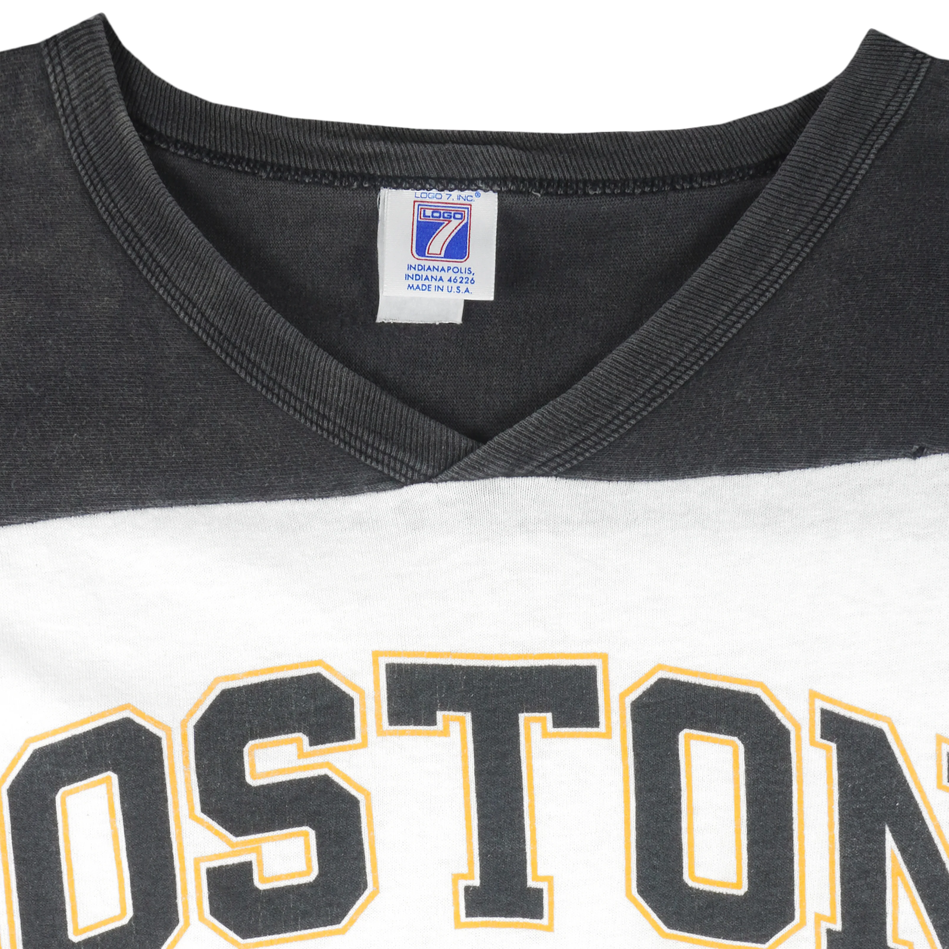 NHL (Logo 7) - Boston Bruins Big Logo Hockey Jersey 1993 Large - Image 5