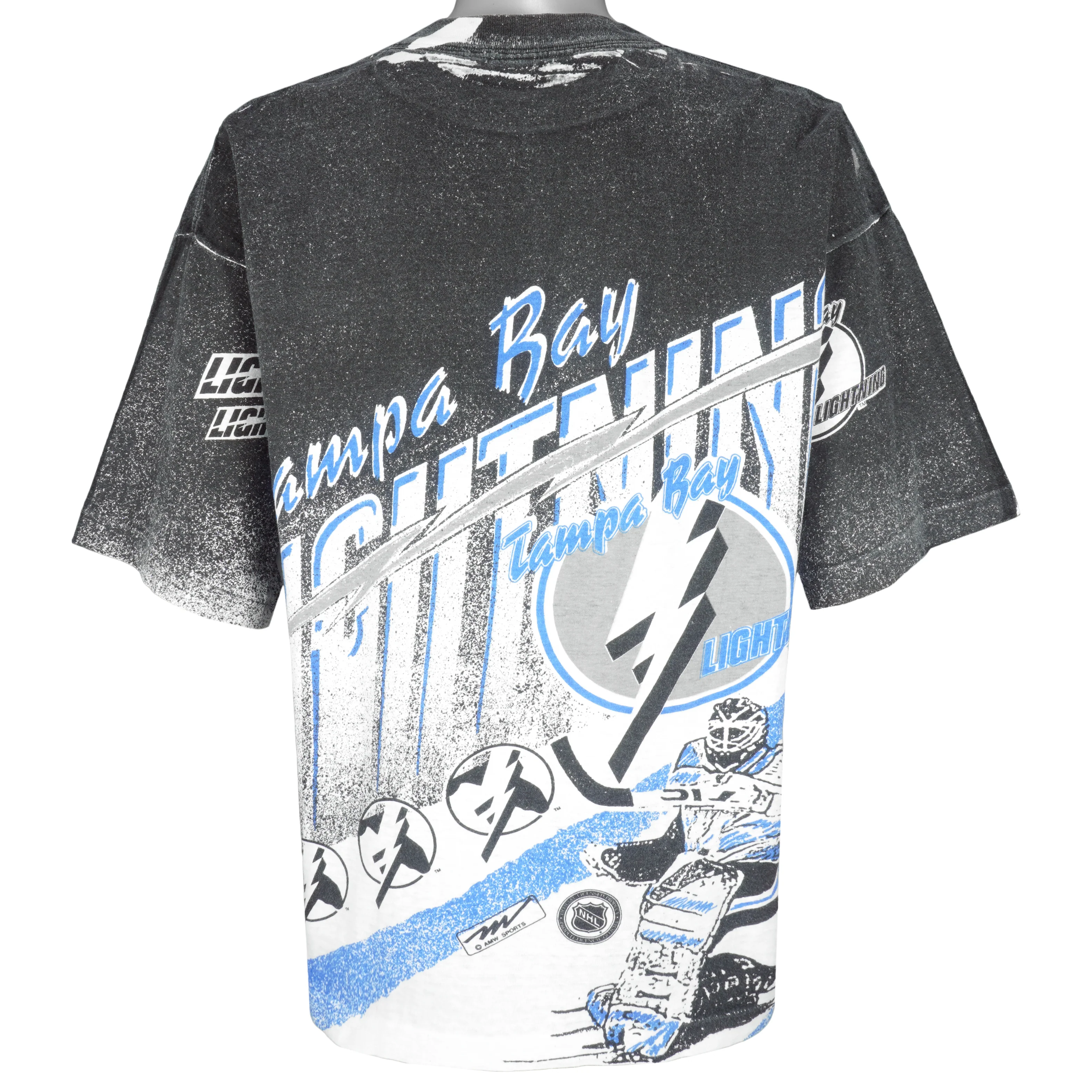 NHL (Magic Johnson T's) - Tampa Bay Lightning All Over Print T-Shirt 1990s X-Large - Image 2