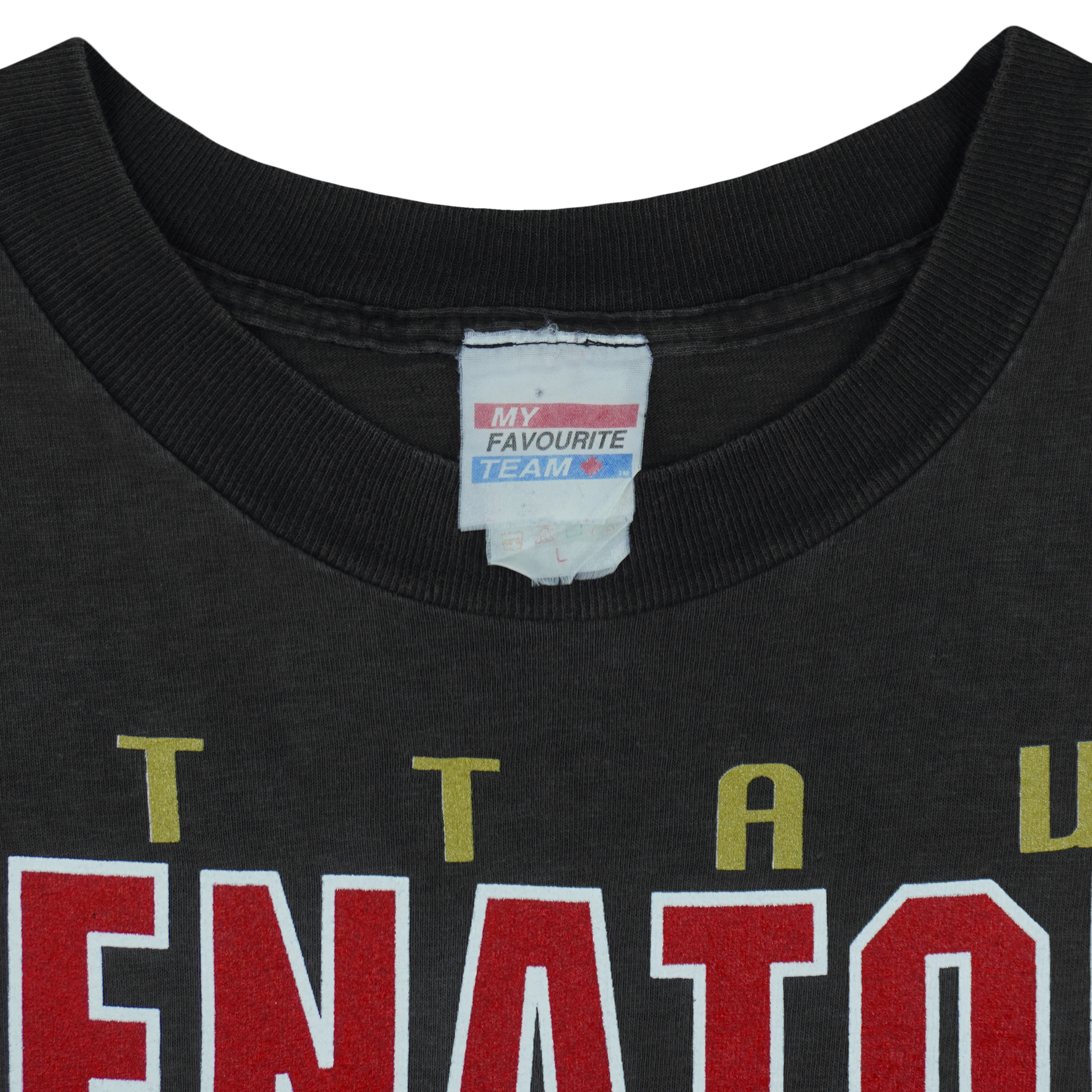 NHL (My Favourite Team) - Ottawa Senators Single Stitch T-Shirt 1990s Large - Image 5