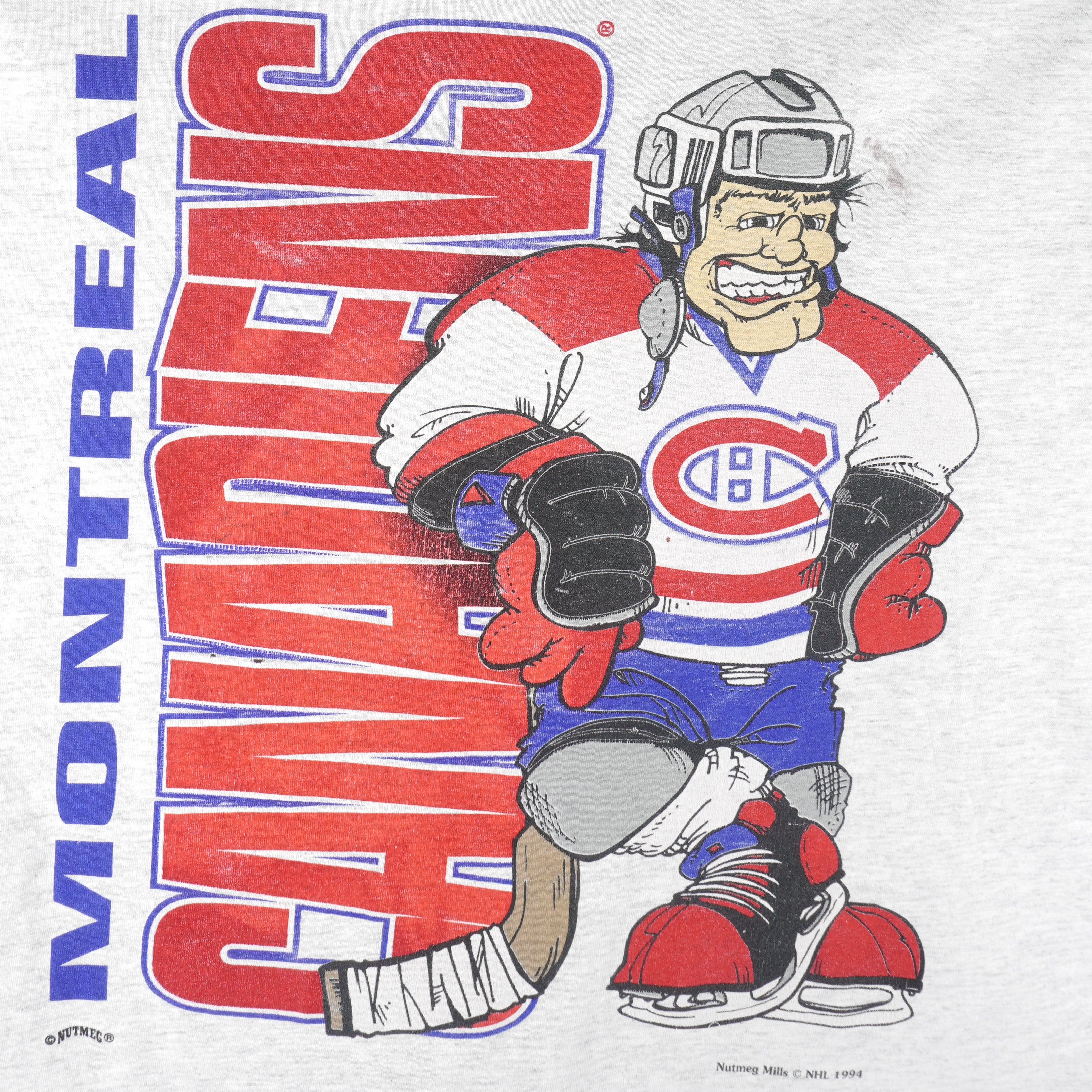 NHL (Nutmeg) - Montreal Canadiens Cartoon T-Shirt 1994 X-Large - Image 3
