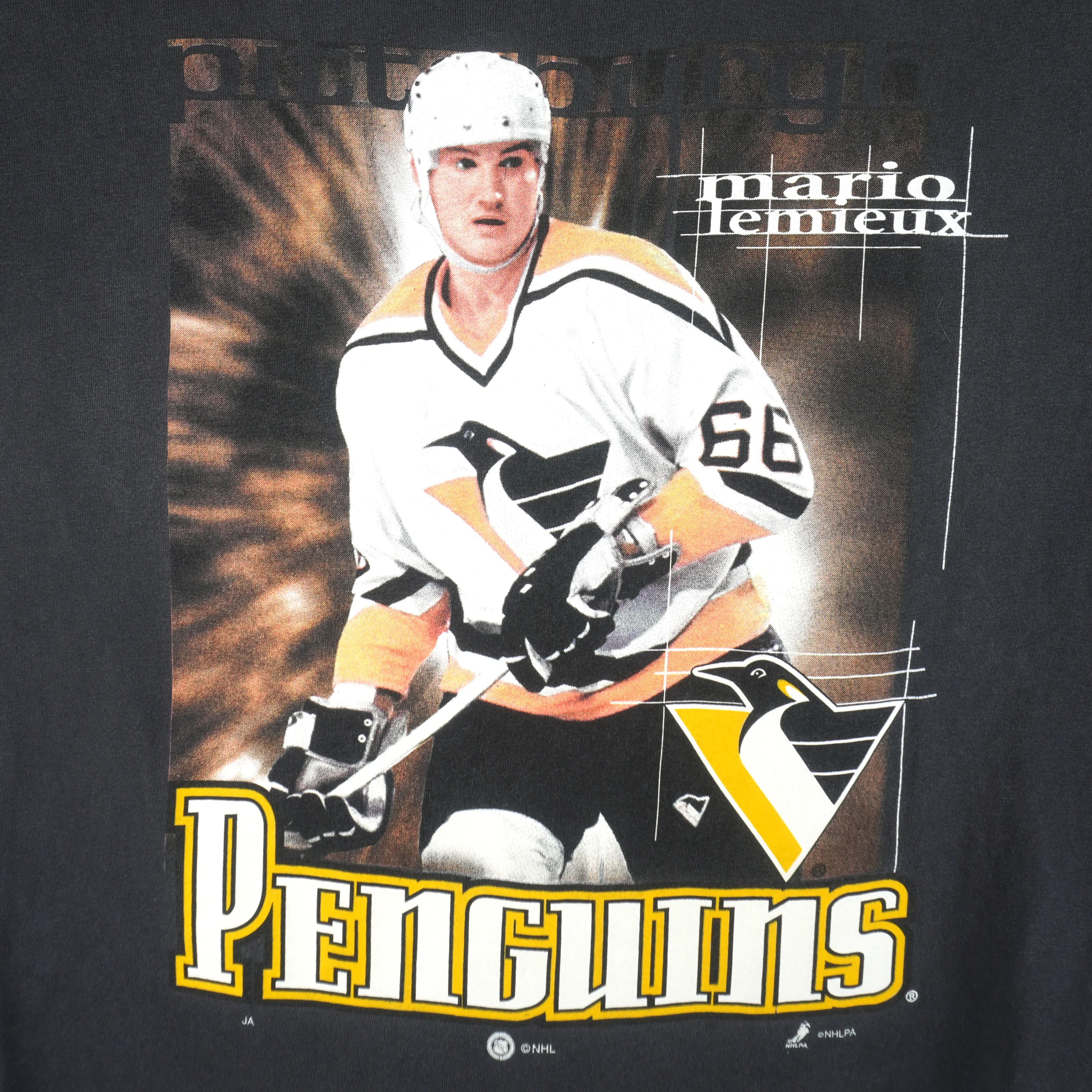 NHL - Pittsburgh Penguins Mario Lemieux T-Shirt 1990s Large - Image 3