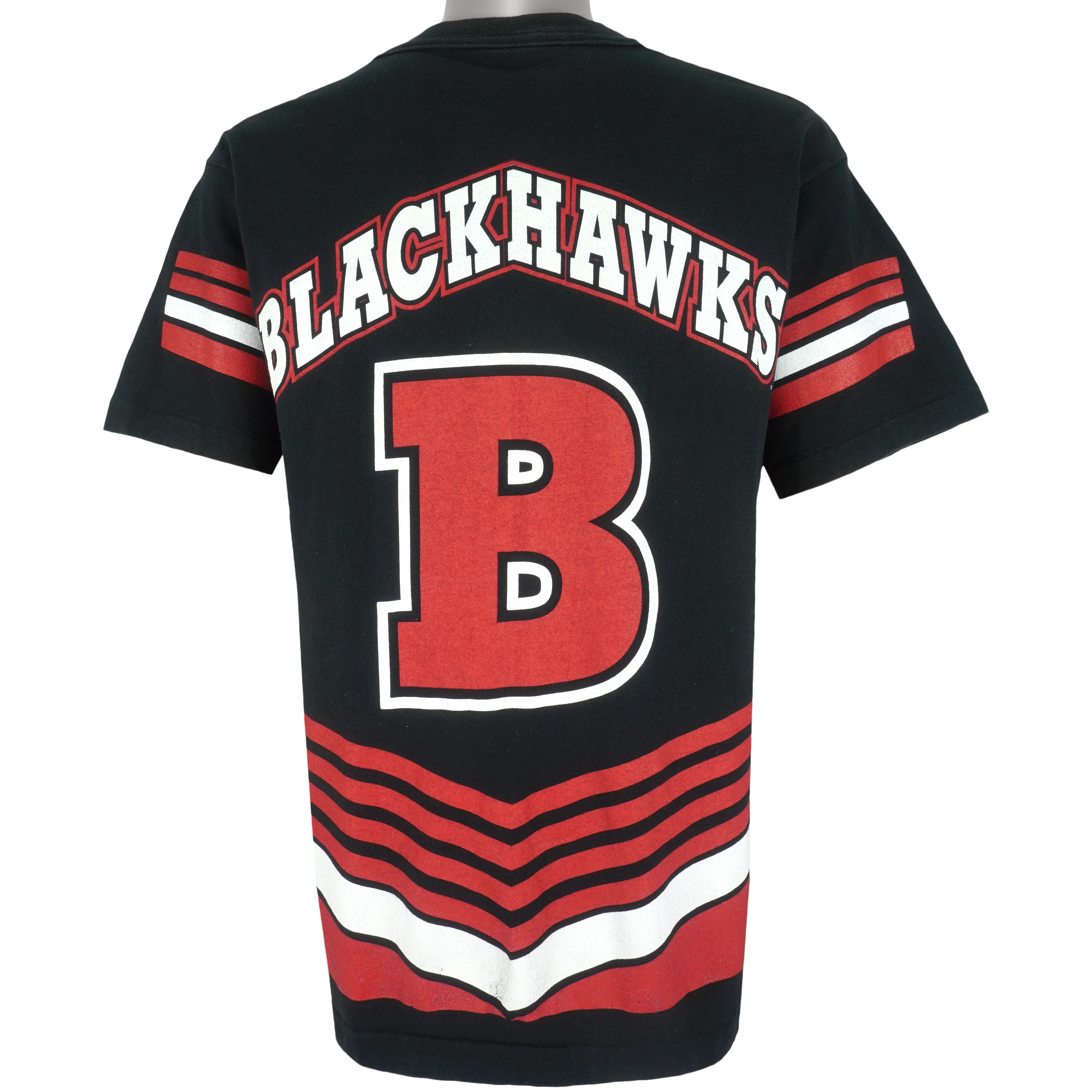 NHL (Salem) - Chicago Blackhawks All Over Print Fan Jersey T-Shirt 1990s Large - Image 2