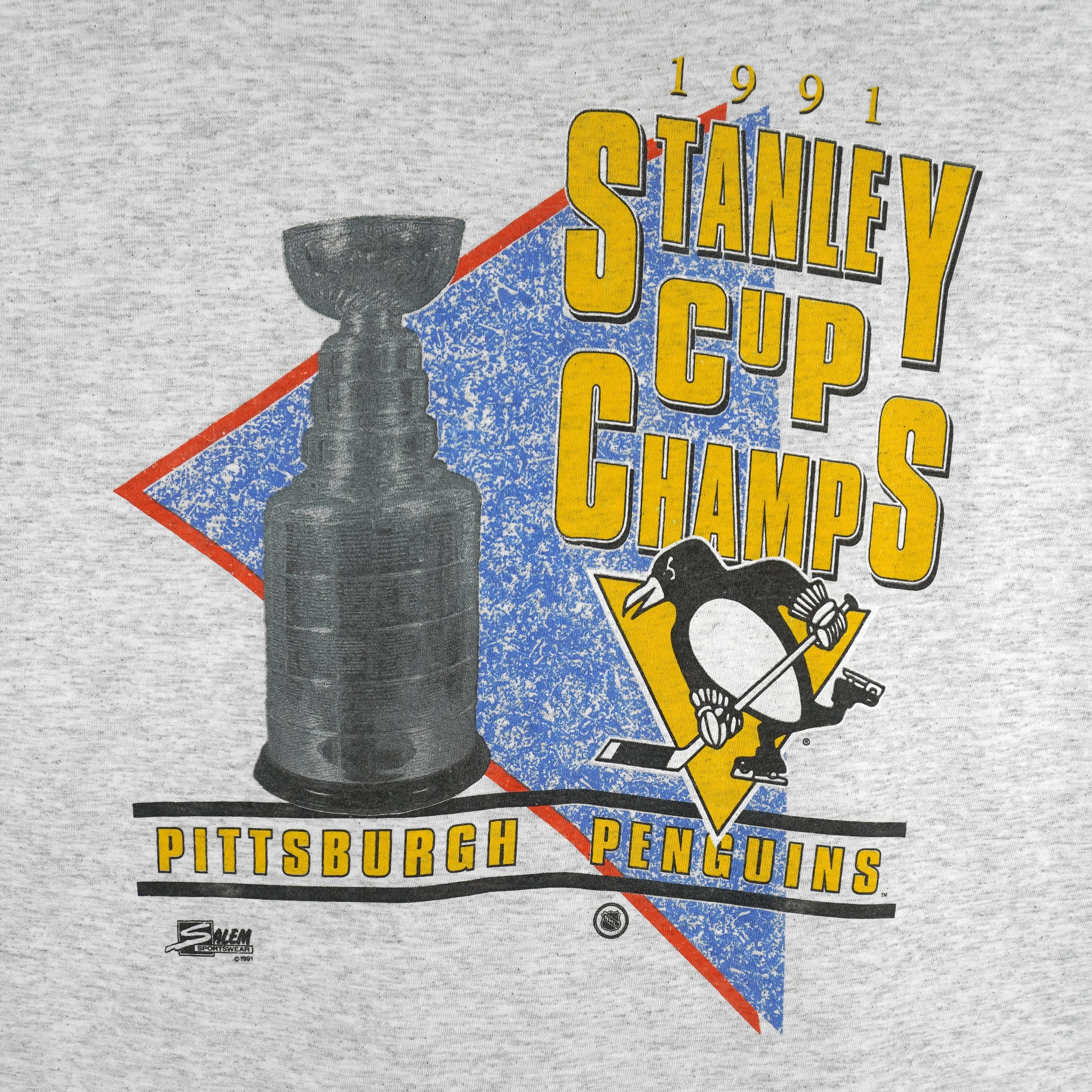 NHL (Salem) - Pittsburgh Penguins Stanley Cup Champions T-Shirt 1991 X-Large - Image 3
