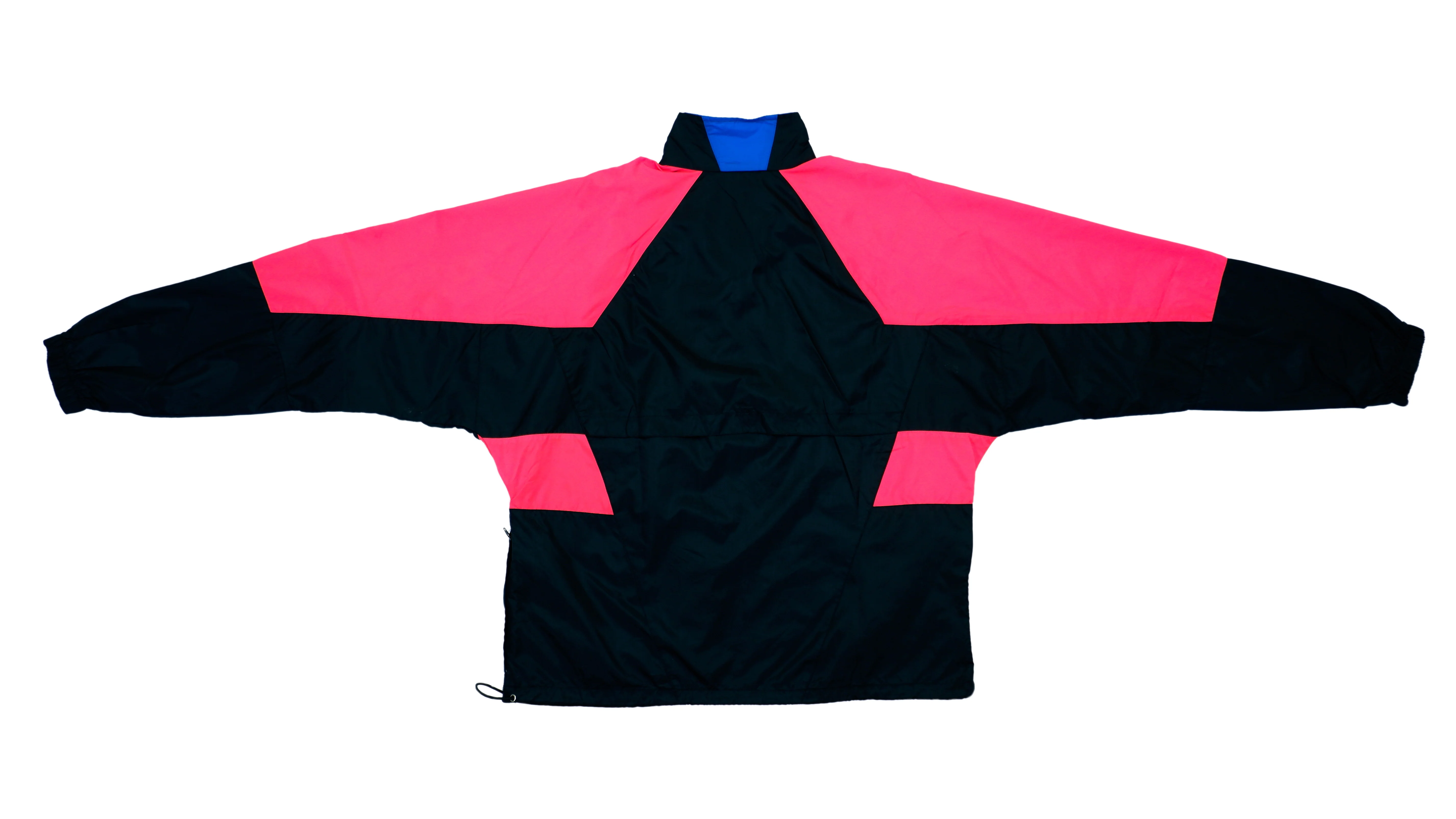 Nike - Black and Pink Color Block 1/4 Zip Windbreaker 1980s Large - Image 2