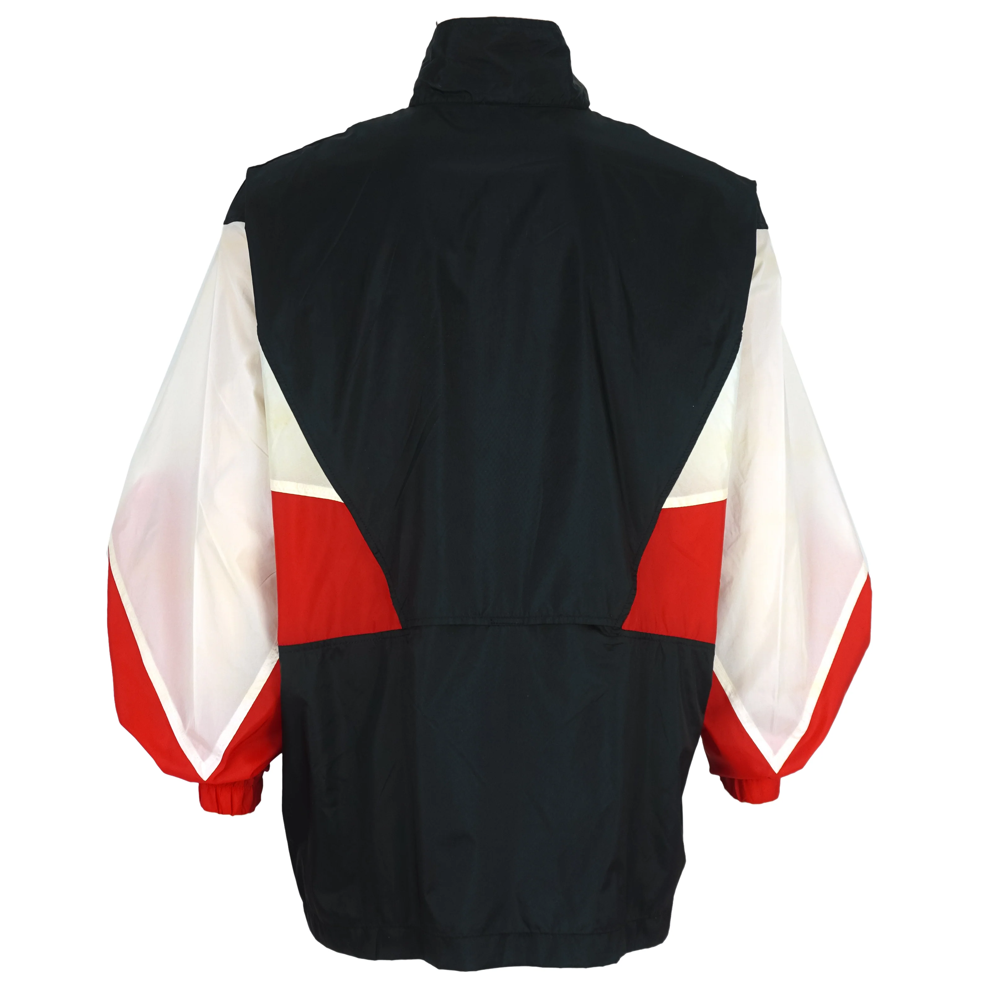 Nike - Black & White With Red 1/4 Zip Pullover Windbreaker 1990s X-Large - Image 3