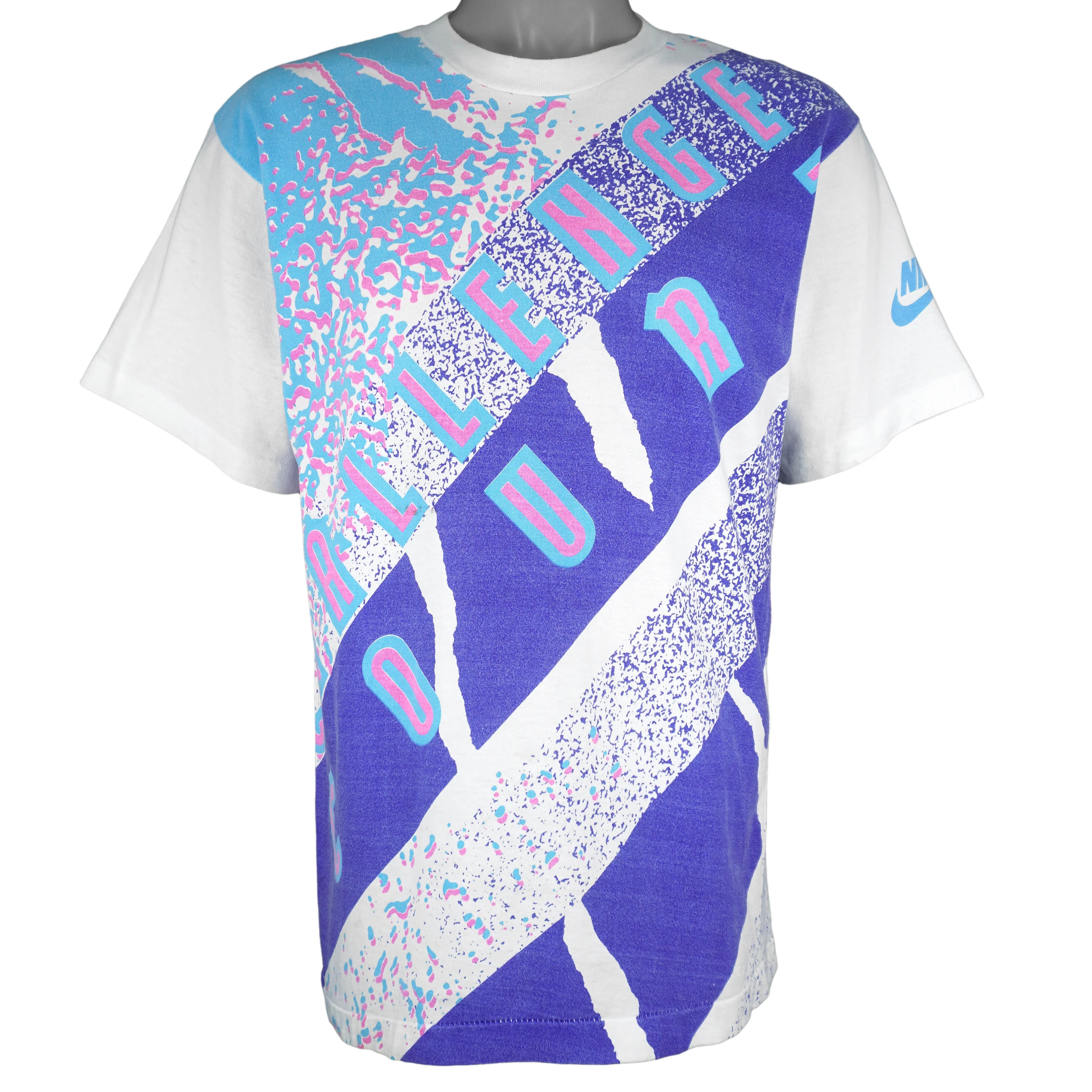 Nike - Challenge Court Tennis All Over Print T-Shirt 1990s Medium