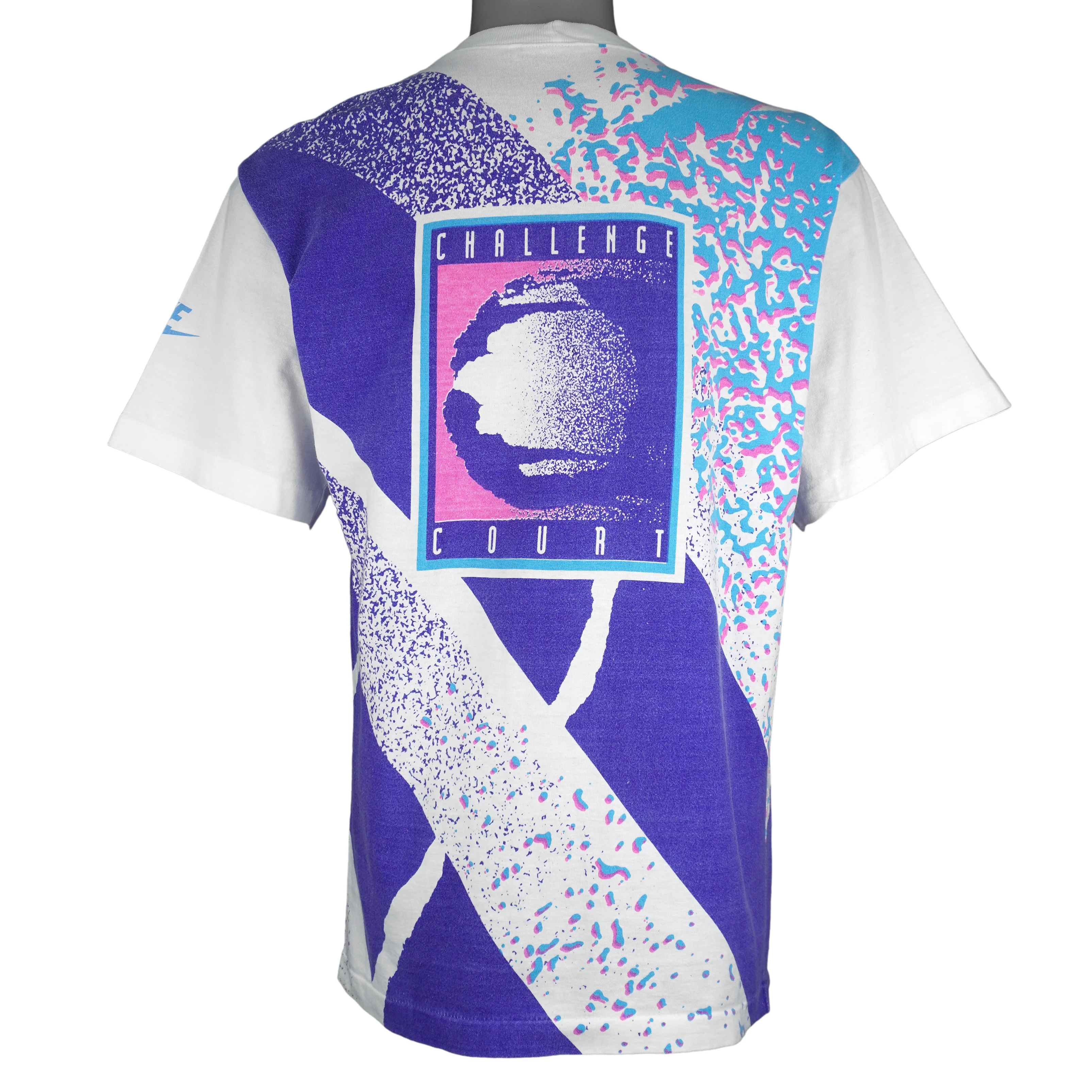 Nike - Challenge Court Tennis All Over Print T-Shirt 1990s Medium - Image 2