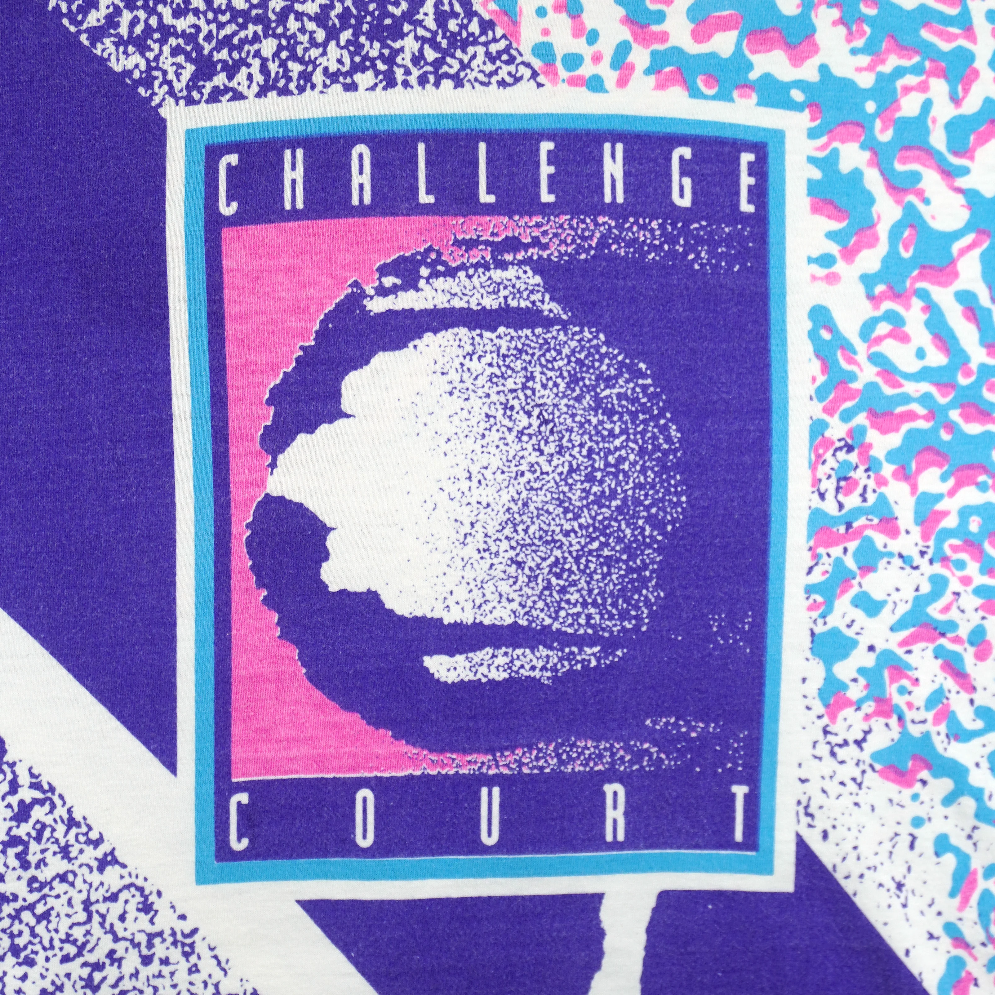Nike - Challenge Court Tennis All Over Print T-Shirt 1990s Medium - Image 3