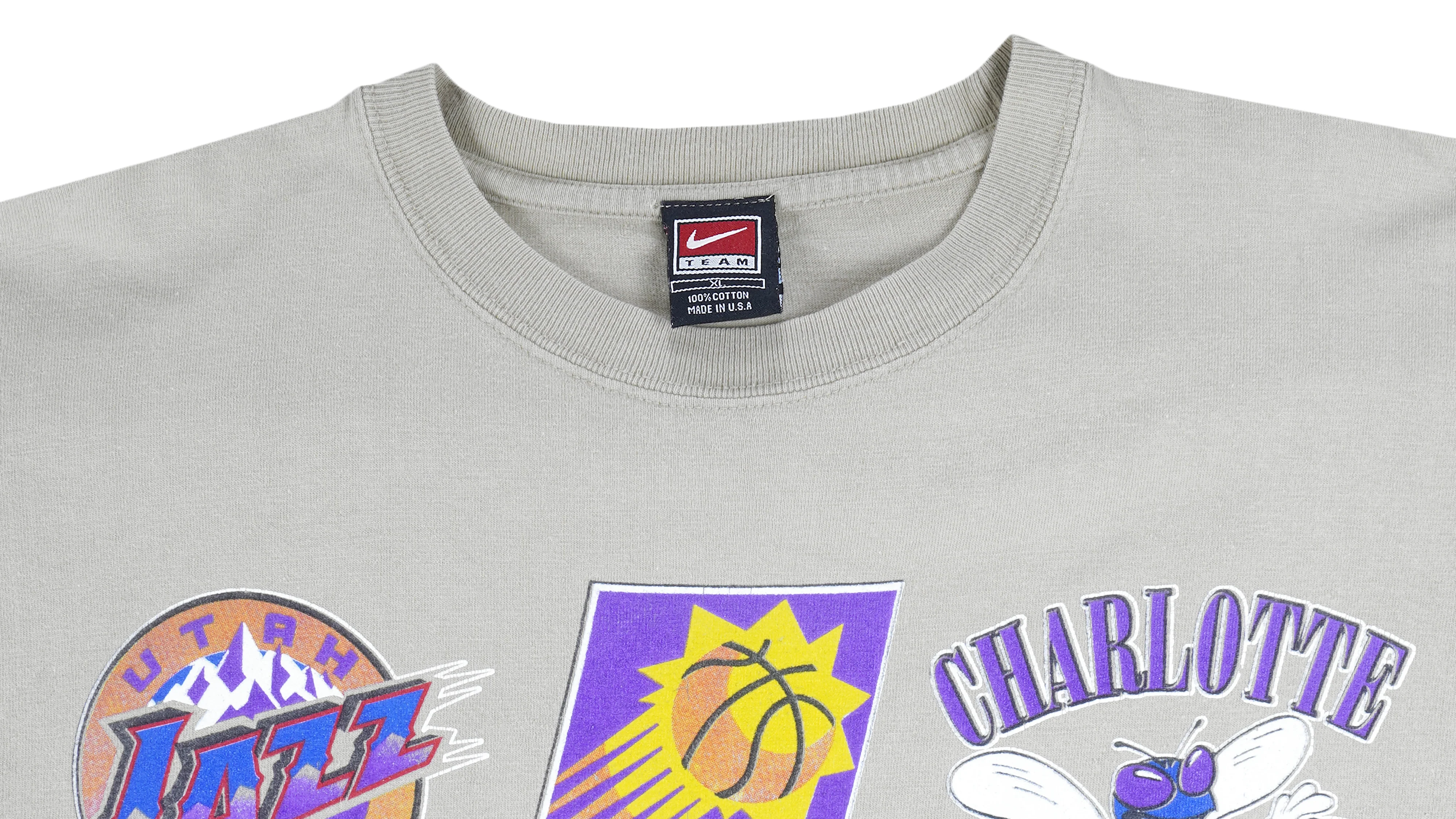 Nike - NBA Basketball Team Logos T-Shirt 1990s X-Large - Image 3