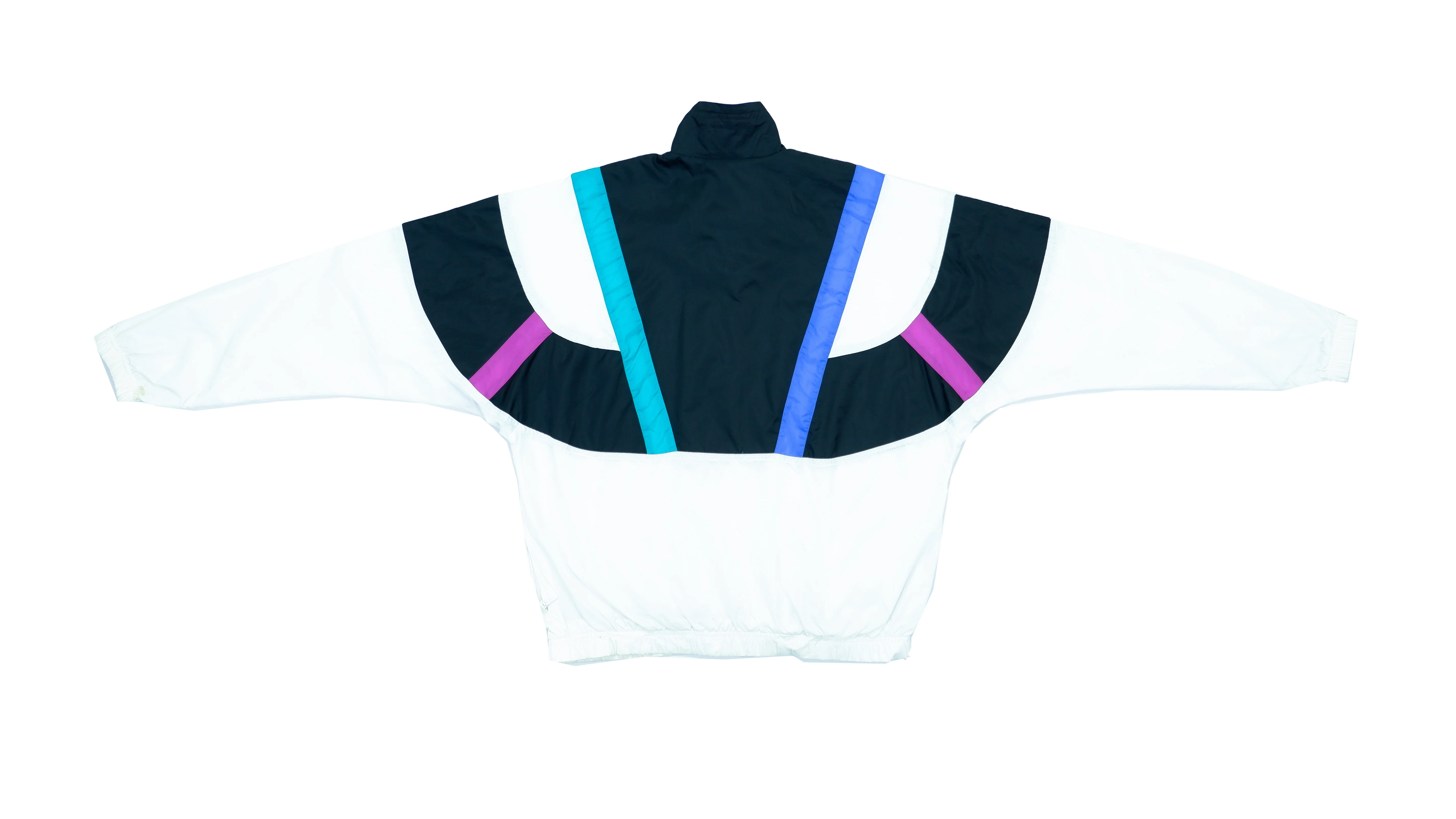 Nike - White, Black & Pink Colorblock Grey Tag Windbreaker 1990s Medium - Image 2