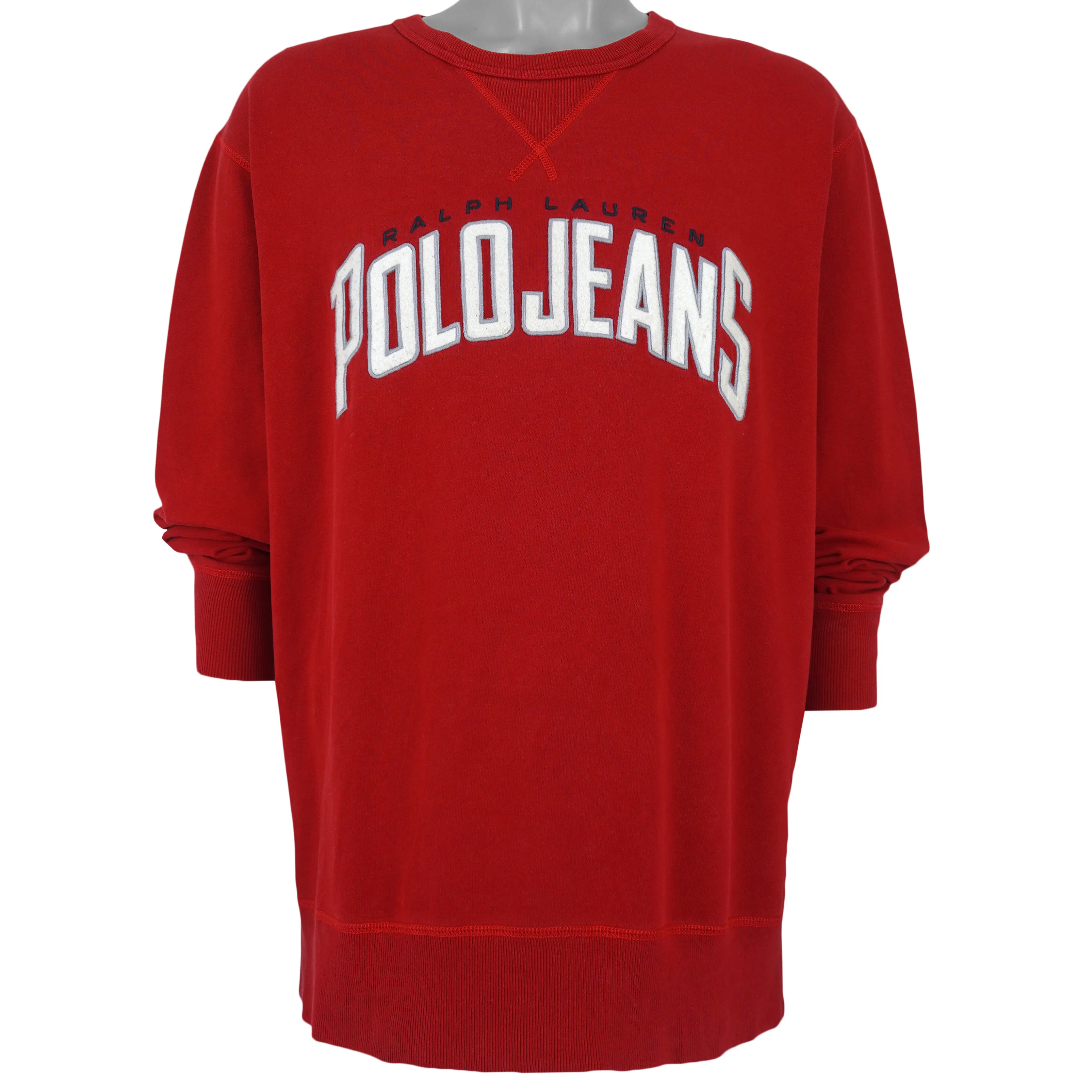 Ralph Lauren (Polo) - Polo Jeans Embroidered Crew Neck Sweatshirt 1990s Large - Image 2