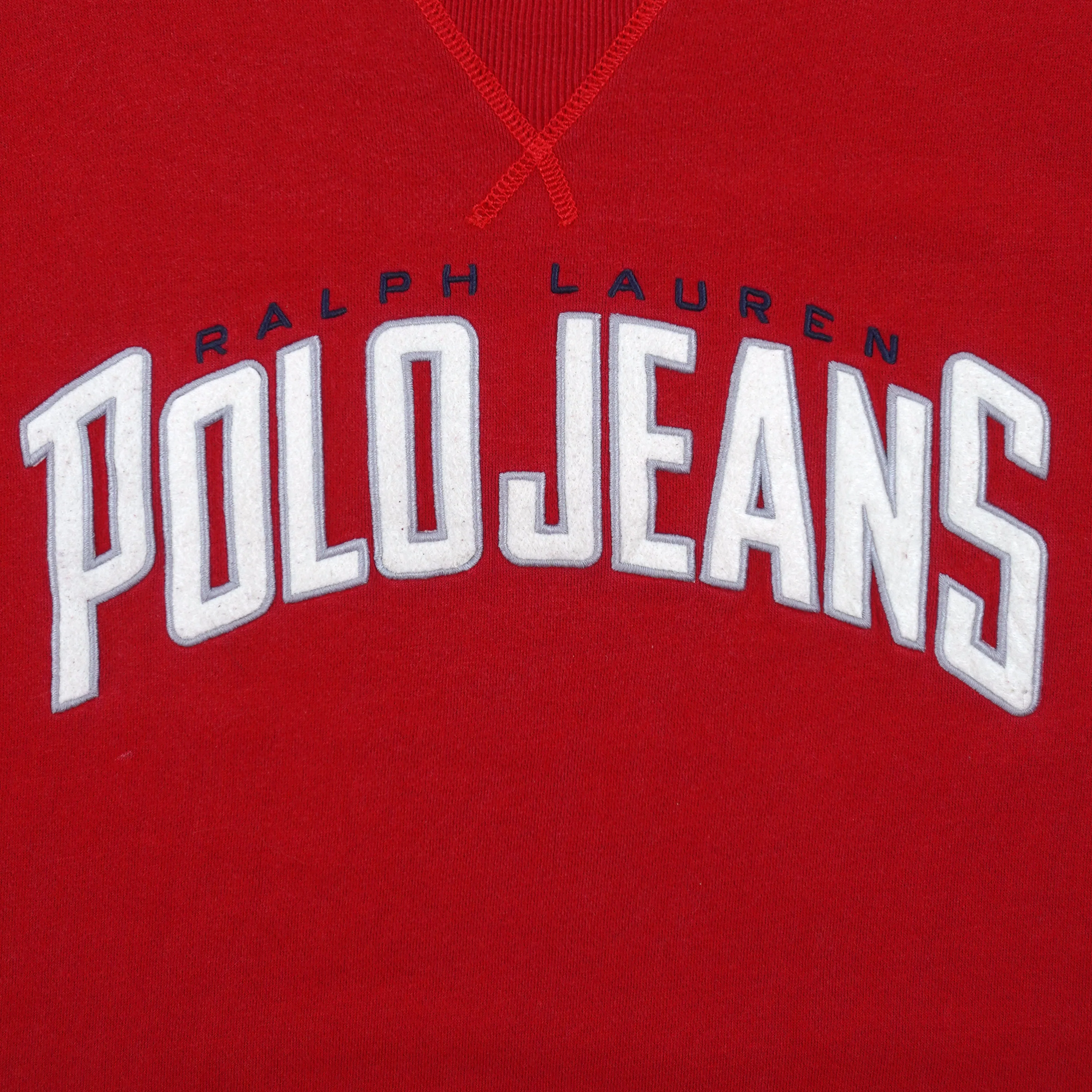 Ralph Lauren (Polo) - Polo Jeans Embroidered Crew Neck Sweatshirt 1990s Large - Image 4