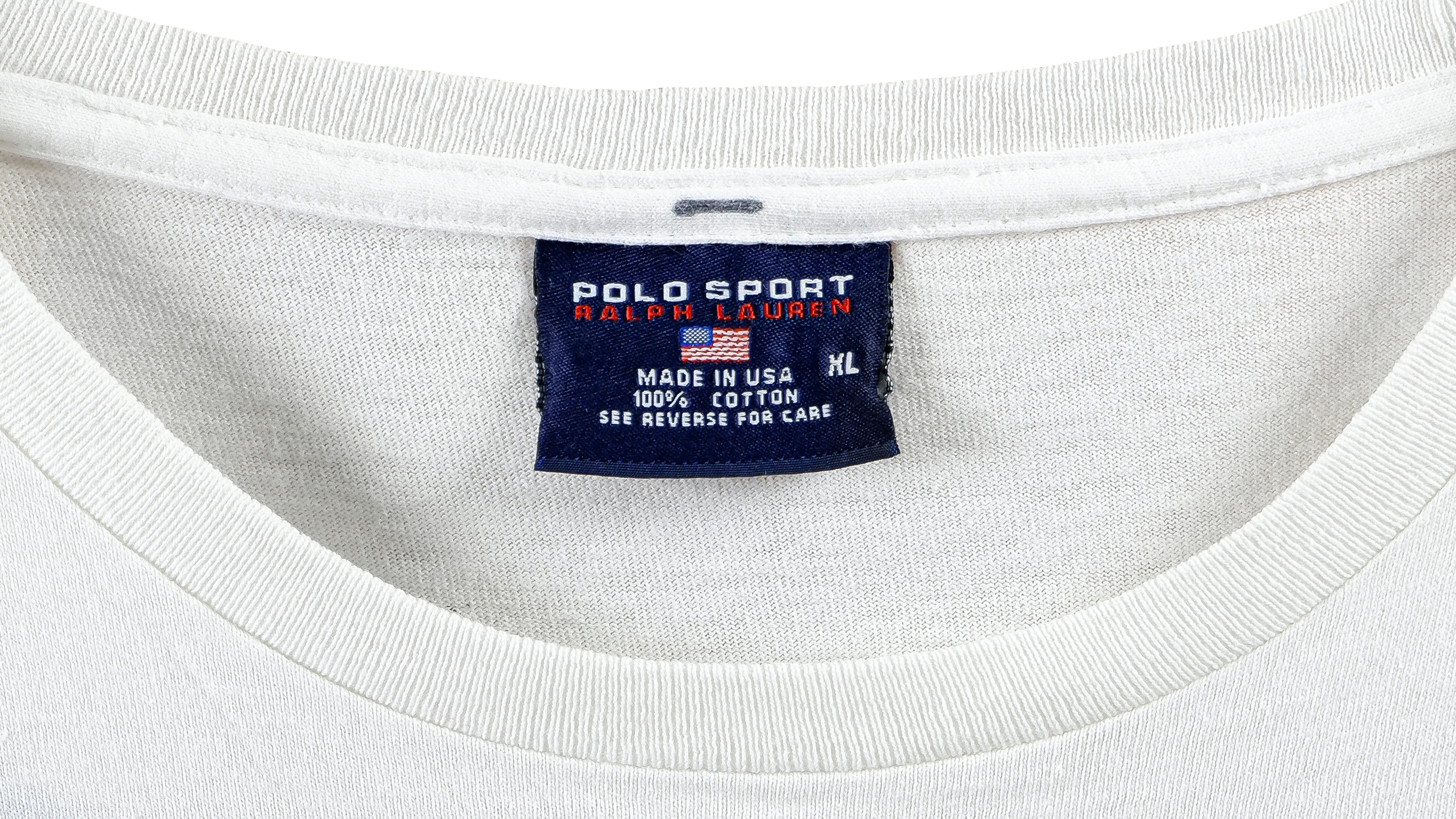 Ralph Lauren (Polo Sport) - White Spell-Out T-Shirt 1990s X-Large - Image 3