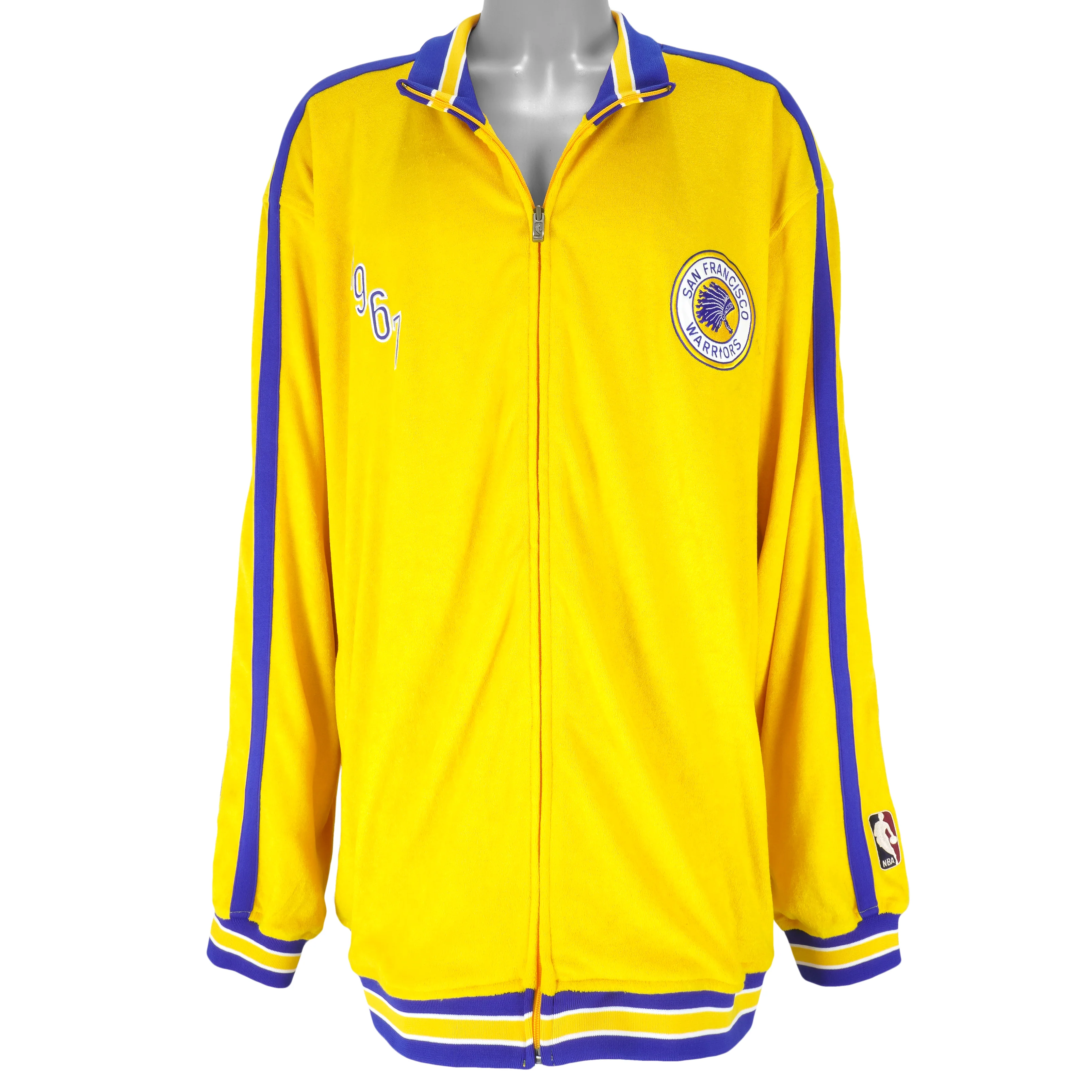 Reebok - Golden State Warriors 1967 Hardwood Classics Track Jacket 3X-Large - Image 3