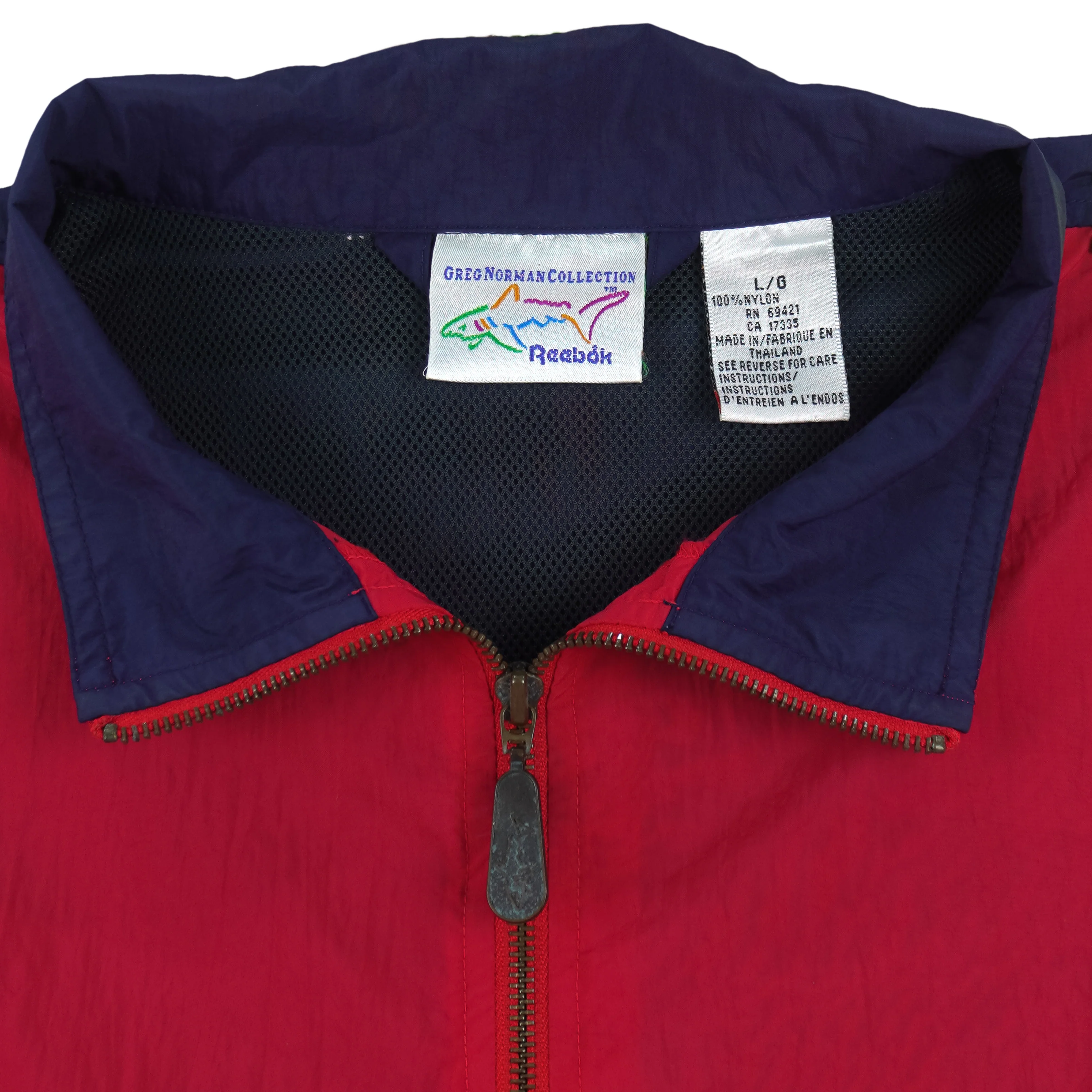 Reebok (Greg Norman Collection) - Starr Pass Colorblock Pullover Windbreaker 1990s Large - Image 6