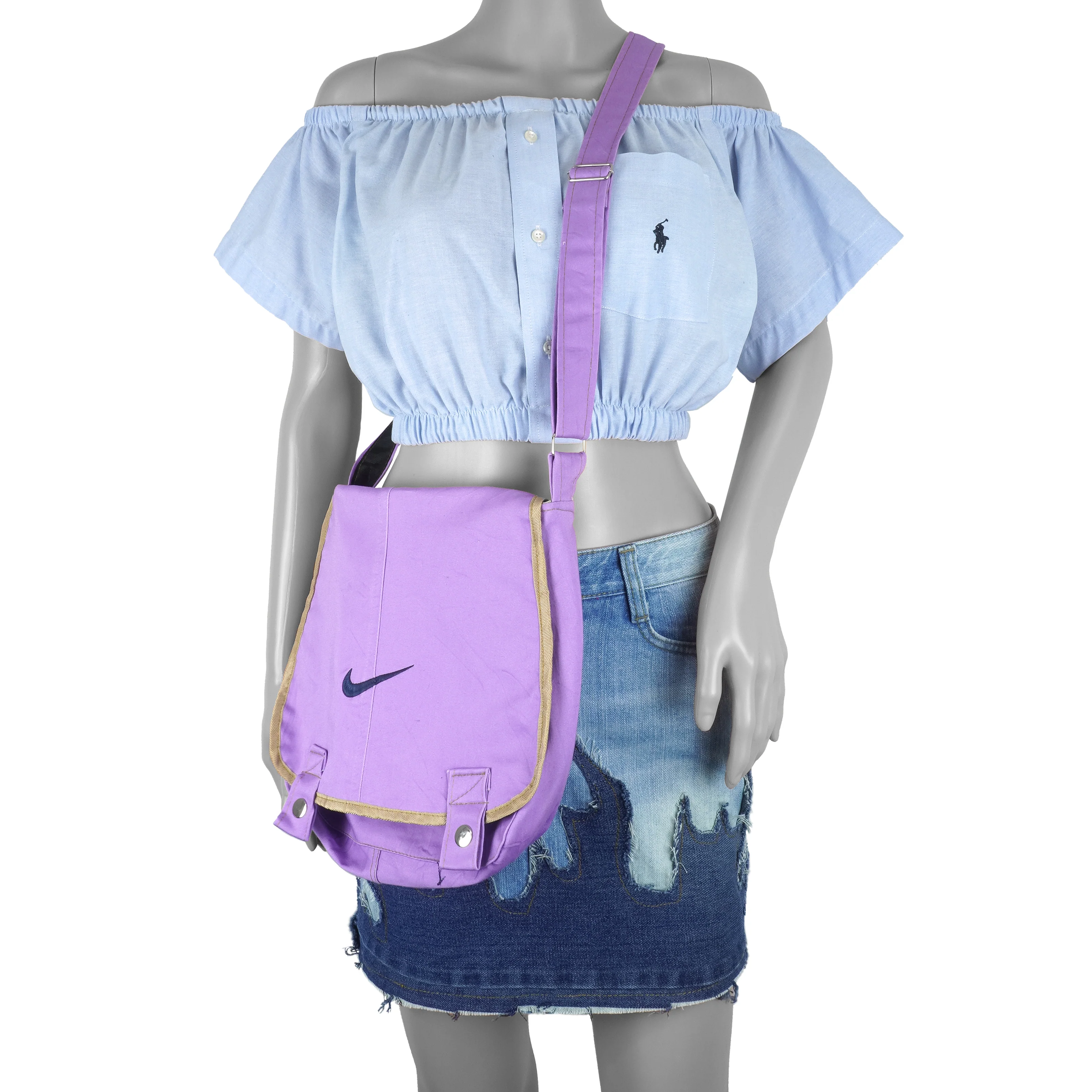Reworked (Nike) - Purple Satchel Crossbody Bag - Image 7
