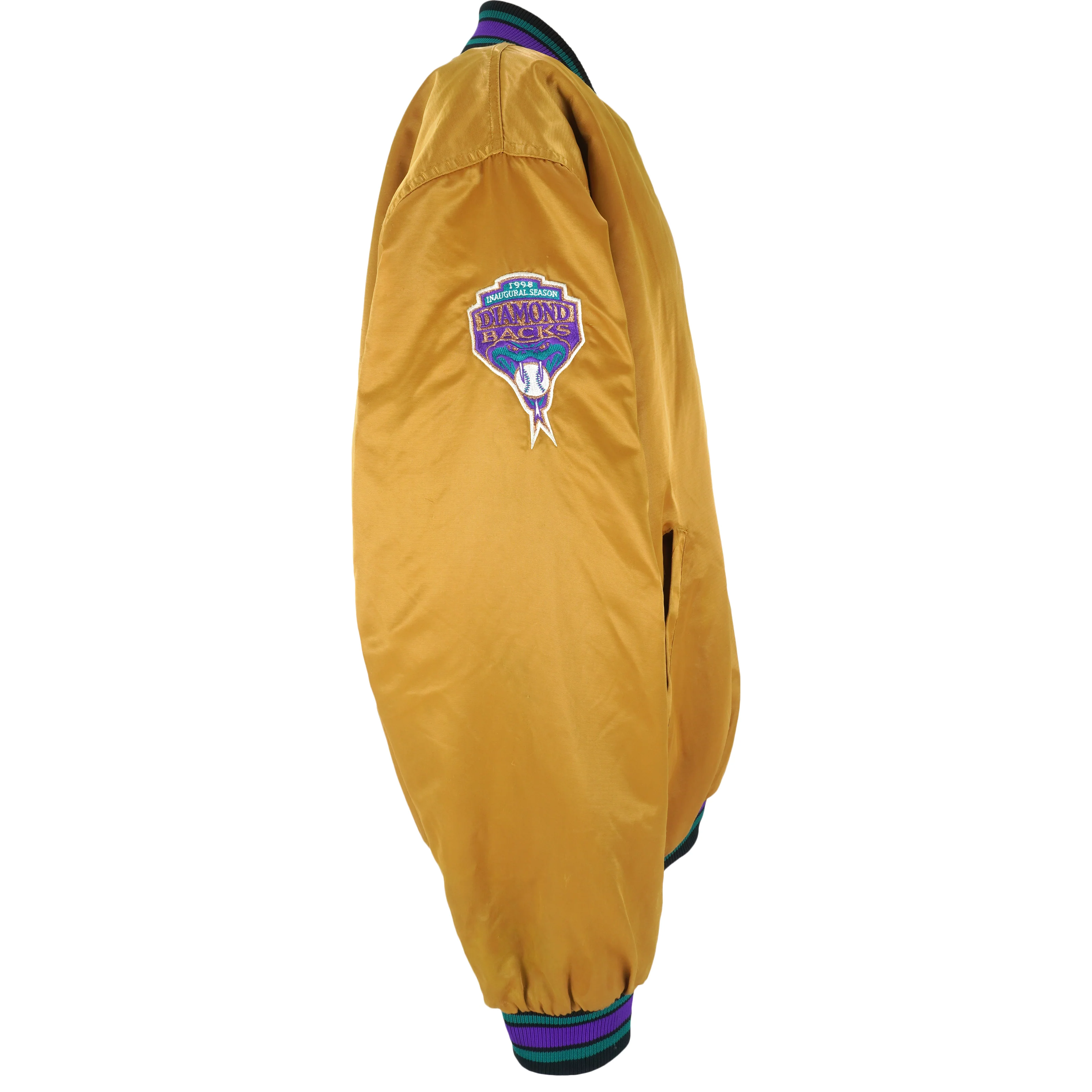 Starter - Arizona Diamondbacks Button Up Satin Jacket 1998 XX-Large - Image 3