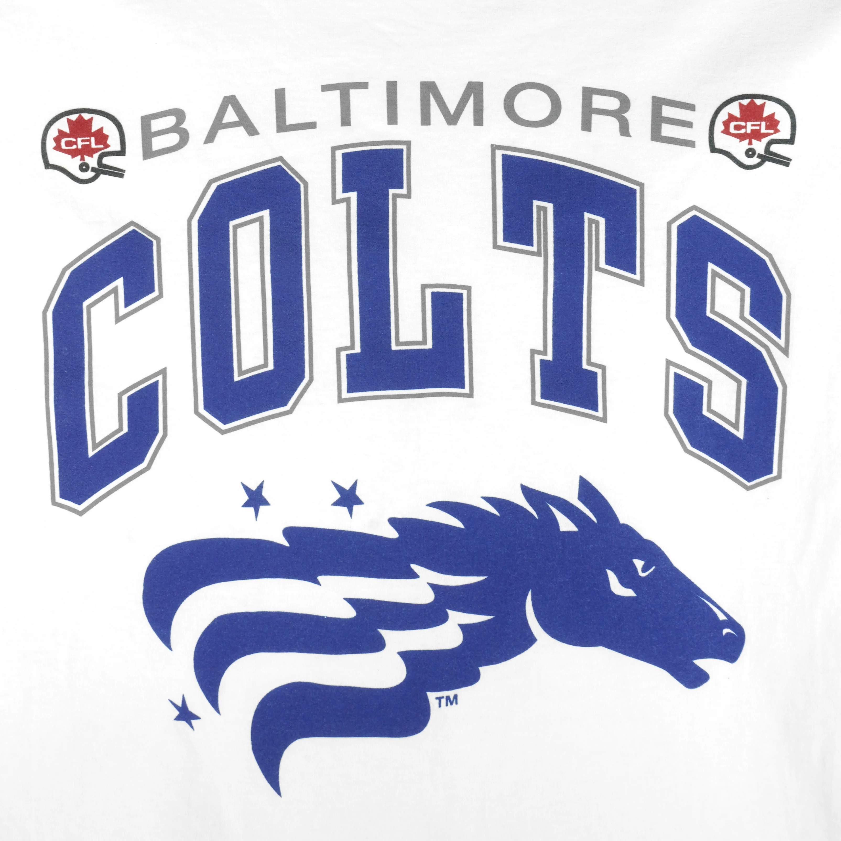 Starter - Baltimore Colts CFL Single Stitch T-Shirt 1990s X-Large - Image 3
