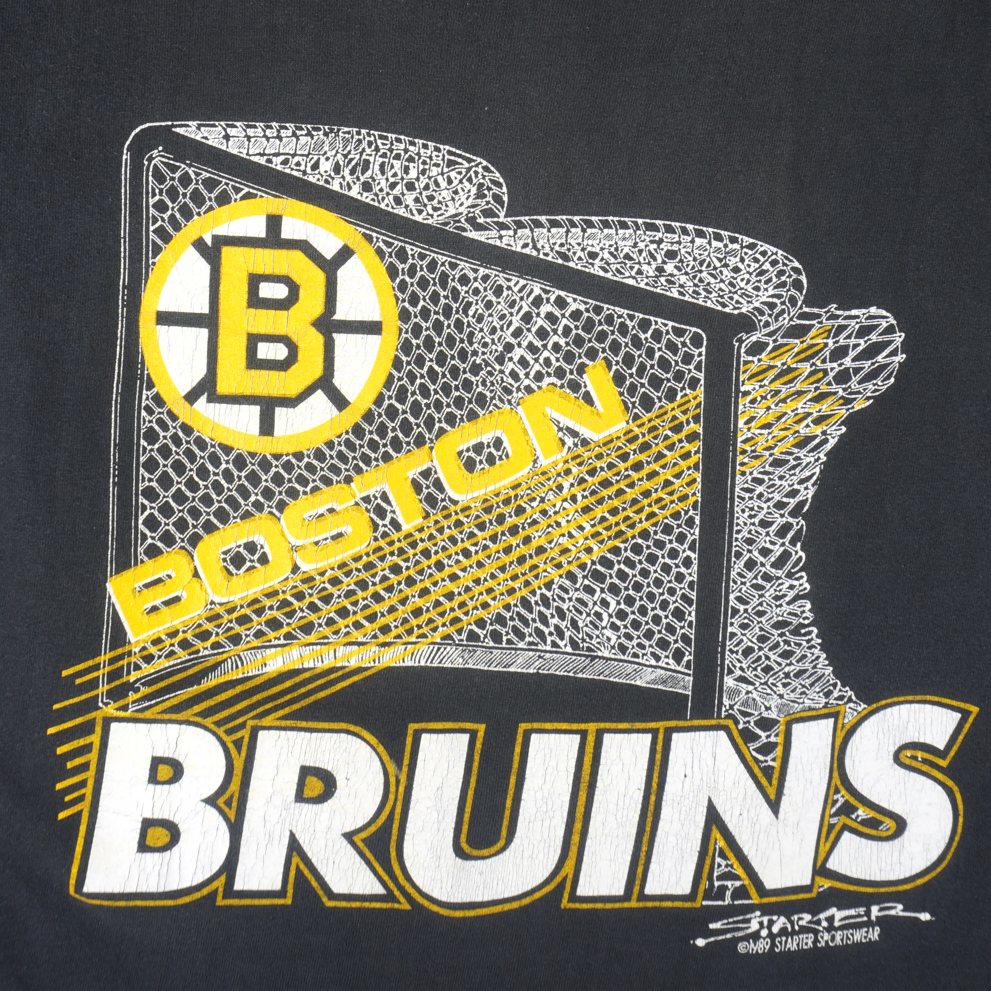 Starter - Boston Bruins Single Stitch T-Shirt 1989 Small - Image 3