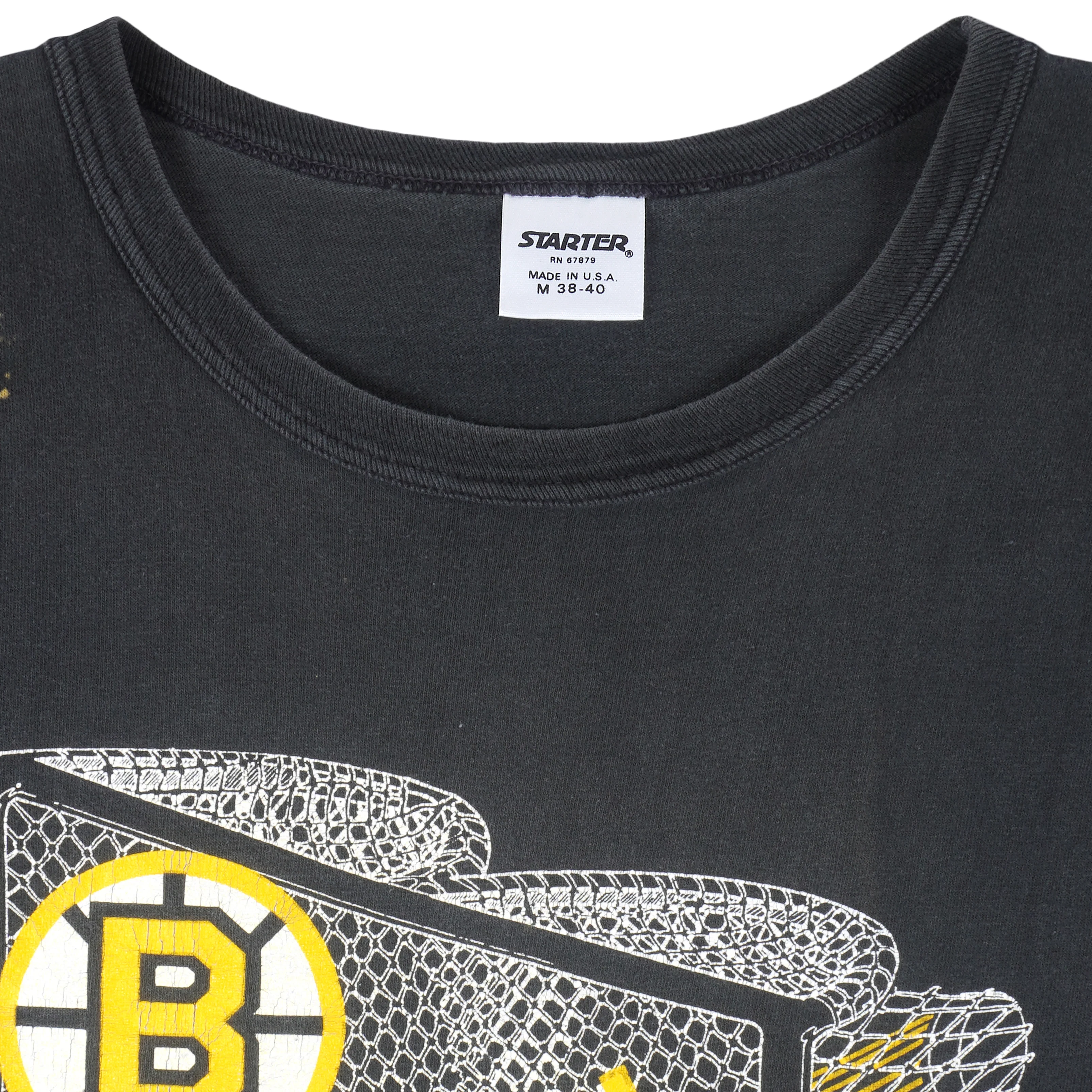 Starter - Boston Bruins Single Stitch T-Shirt 1989 Small - Image 4