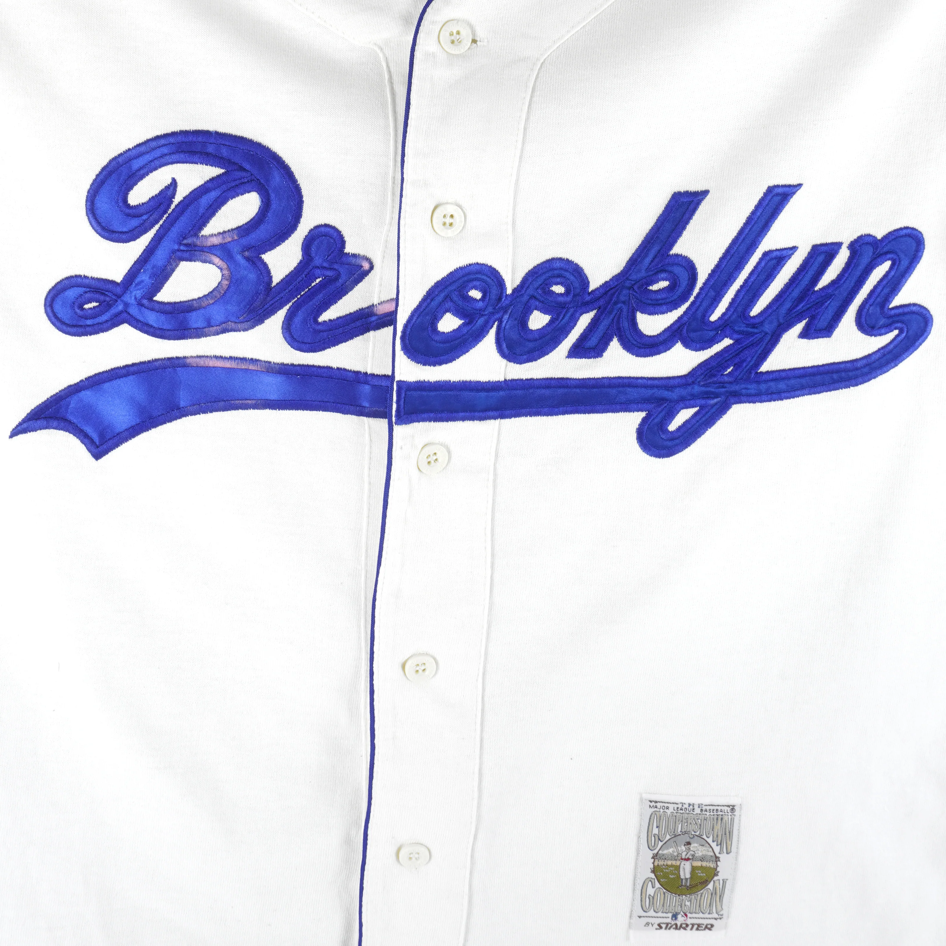 Starter - Brooklyn Dodgers Button-Up Jersey 1990s Large - Image 3