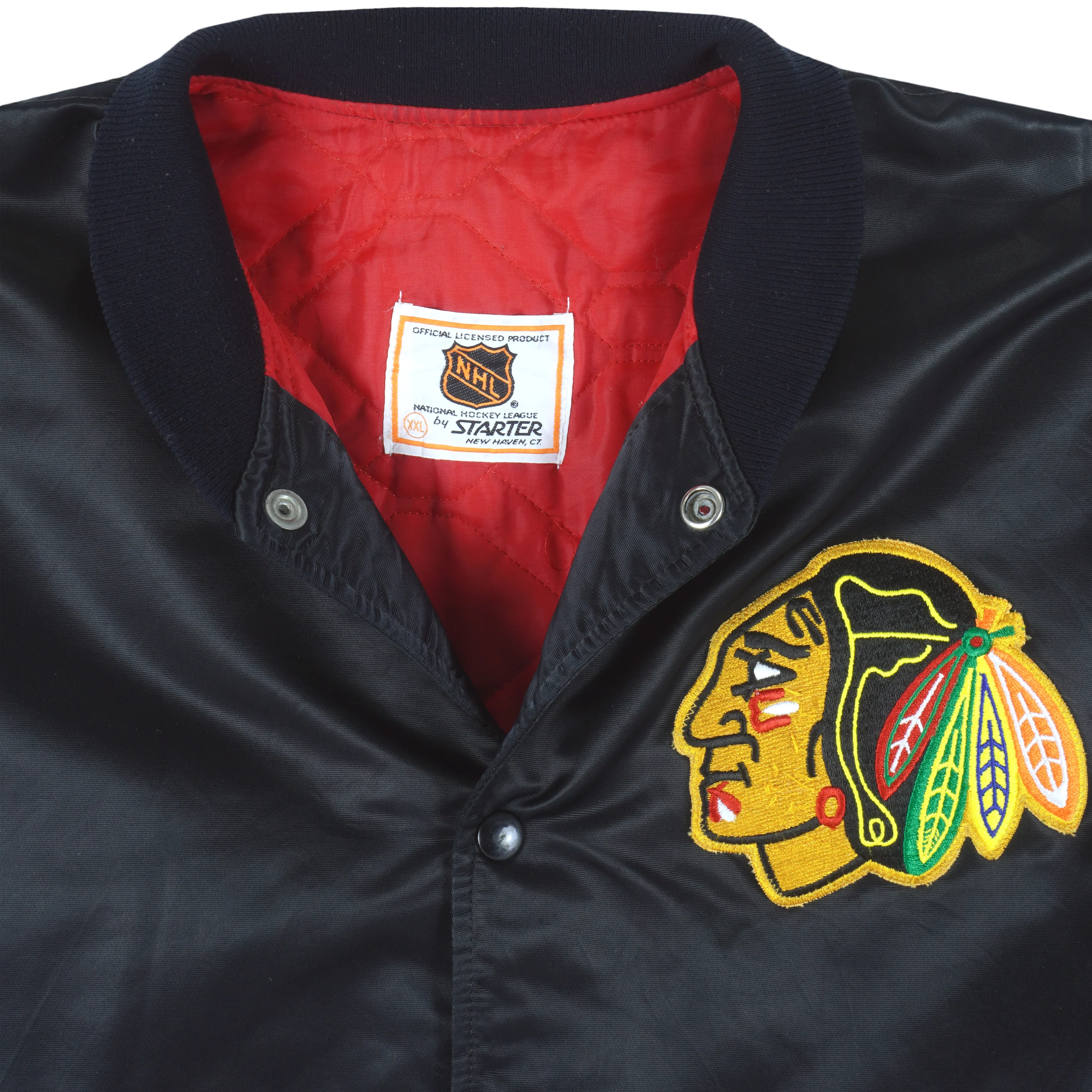Starter - Chicago Blackhawks Satin Jacket 1980s XX-Large - Image 4