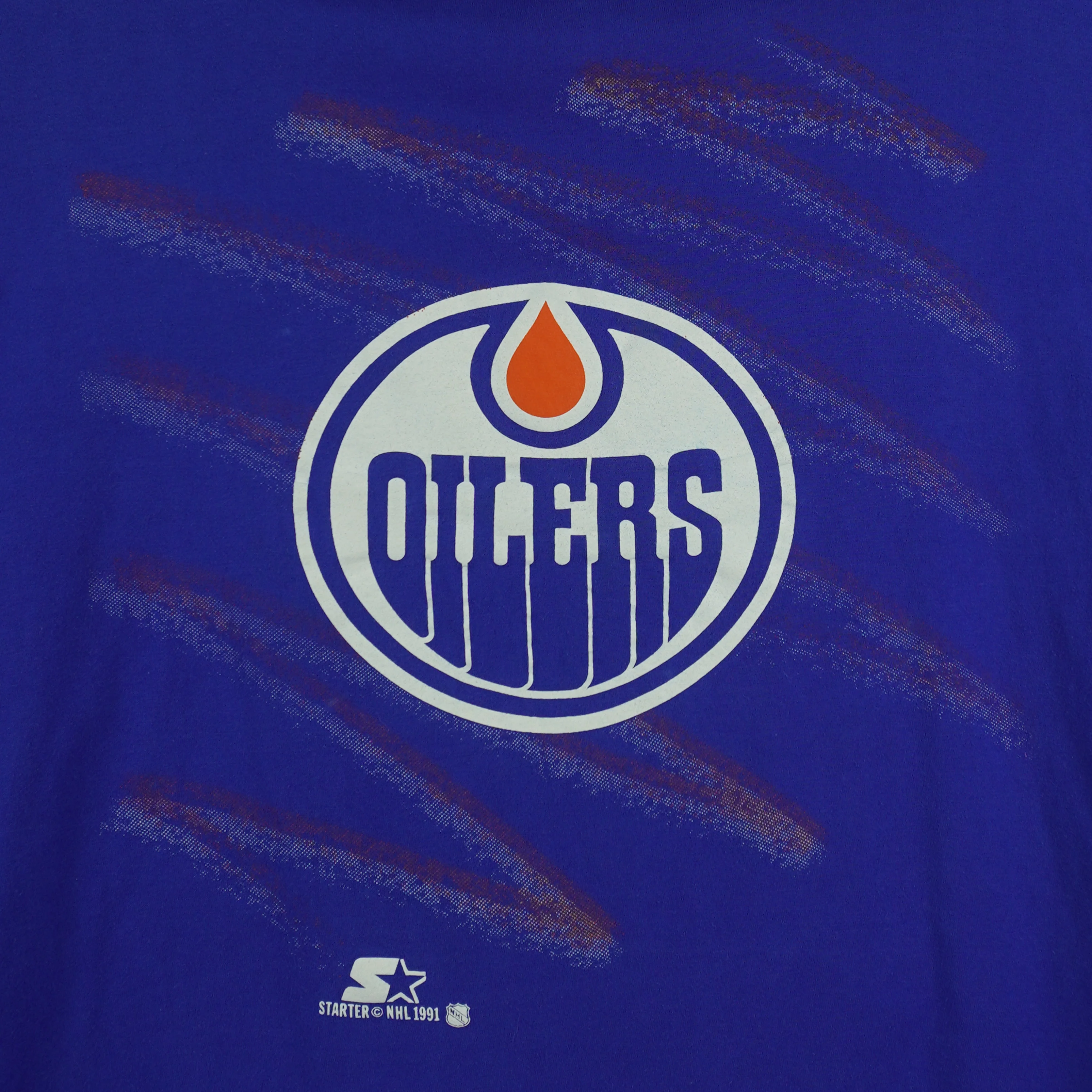 Starter - Edmonton Oilers Big Logo T-Shirt 1991 X-Large - Image 4