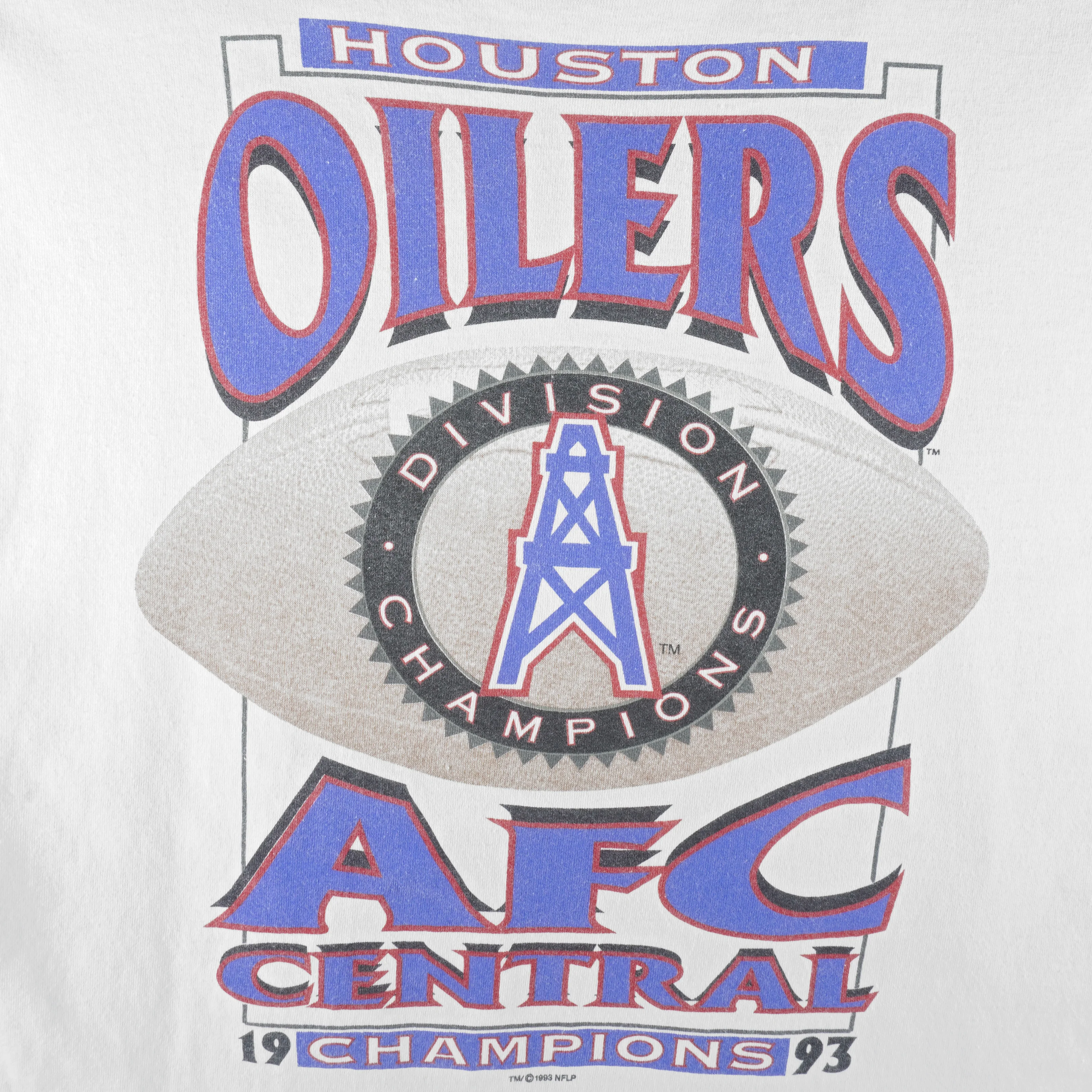 Starter - Houston Oilers AFC Champions Single Stitch T-Shirt 1993 X-Large - Image 3