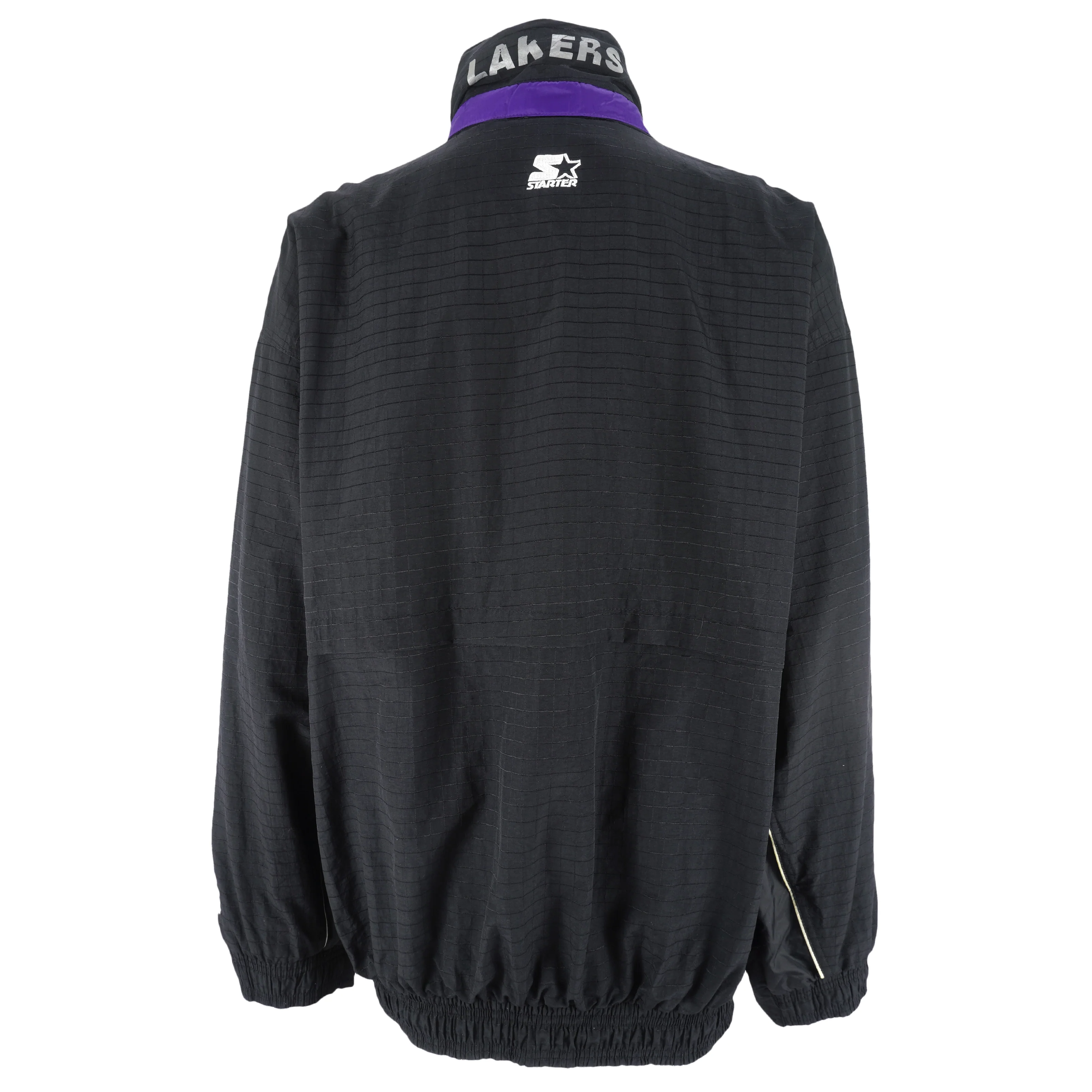 Starter - Los Angeles Lakers 1/2 Zip Pullover Jacket 1990s X-Large - Image 2