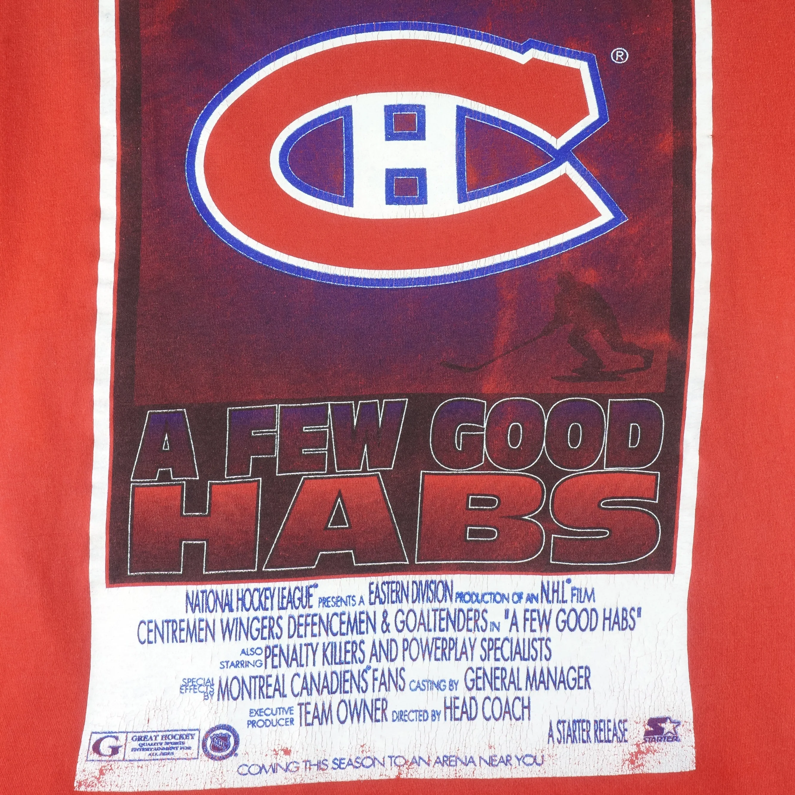 Starter - Montreal Canadiens A Few Good Habs T-Shirt 1990s X-Large - Image 3