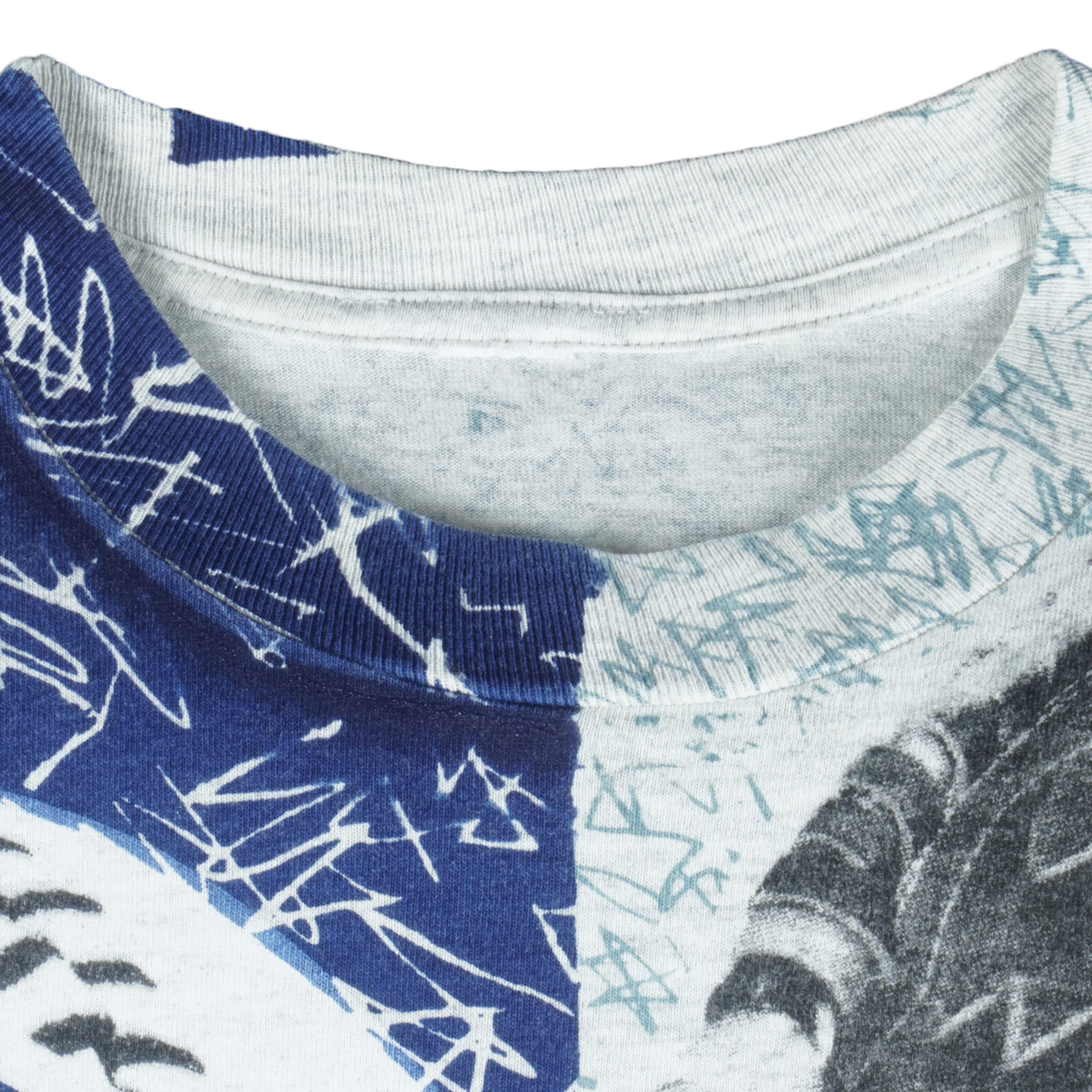 Starter - New York Yankees All Over Print T-Shirt 1990s Large - Image 4