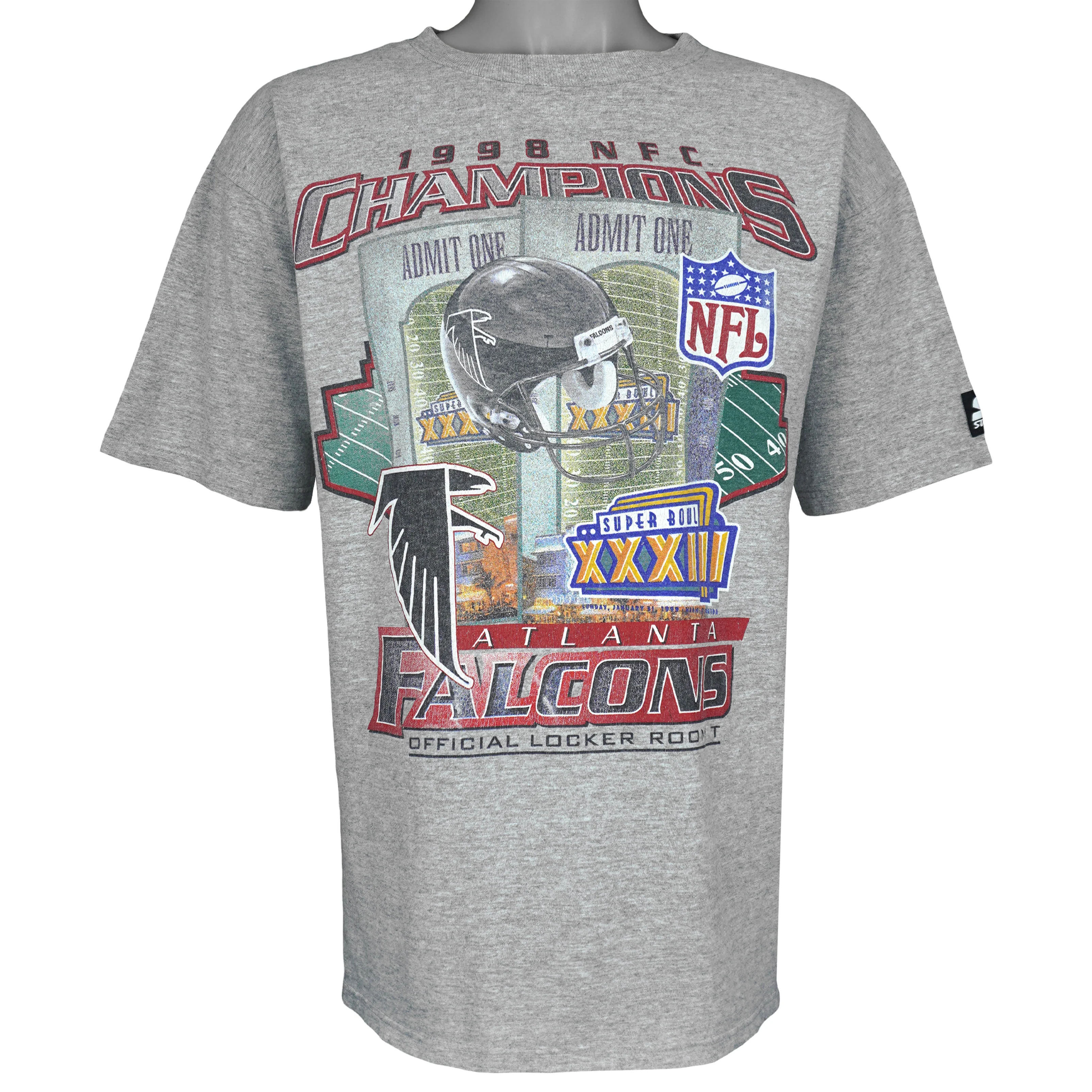 Starter (NFL) - Atlanta Falcons Super Bowl XXXIII Champions T-Shirt 1998 Medium