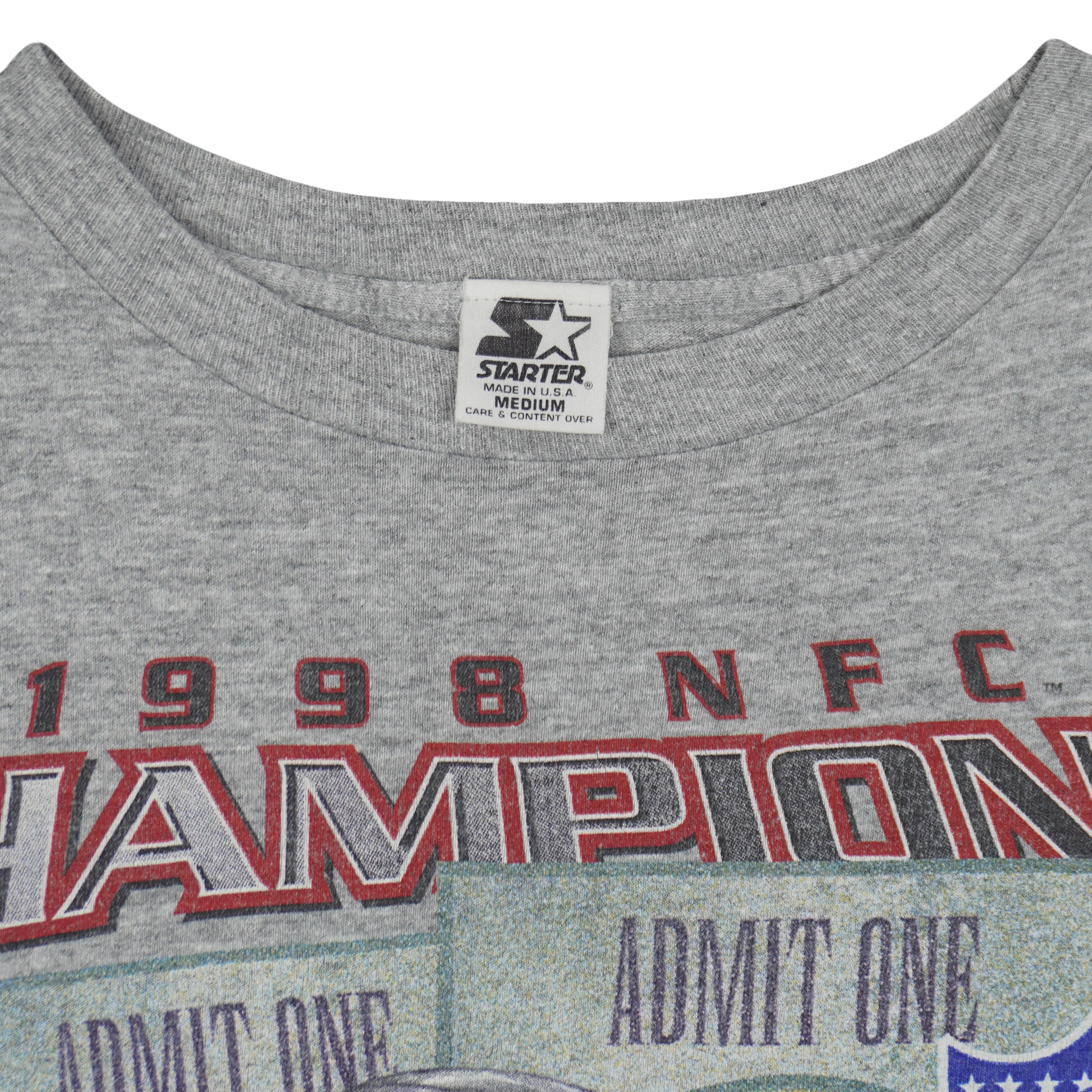 Starter (NFL) - Atlanta Falcons Super Bowl XXXIII Champions T-Shirt 1998 Medium - Image 4