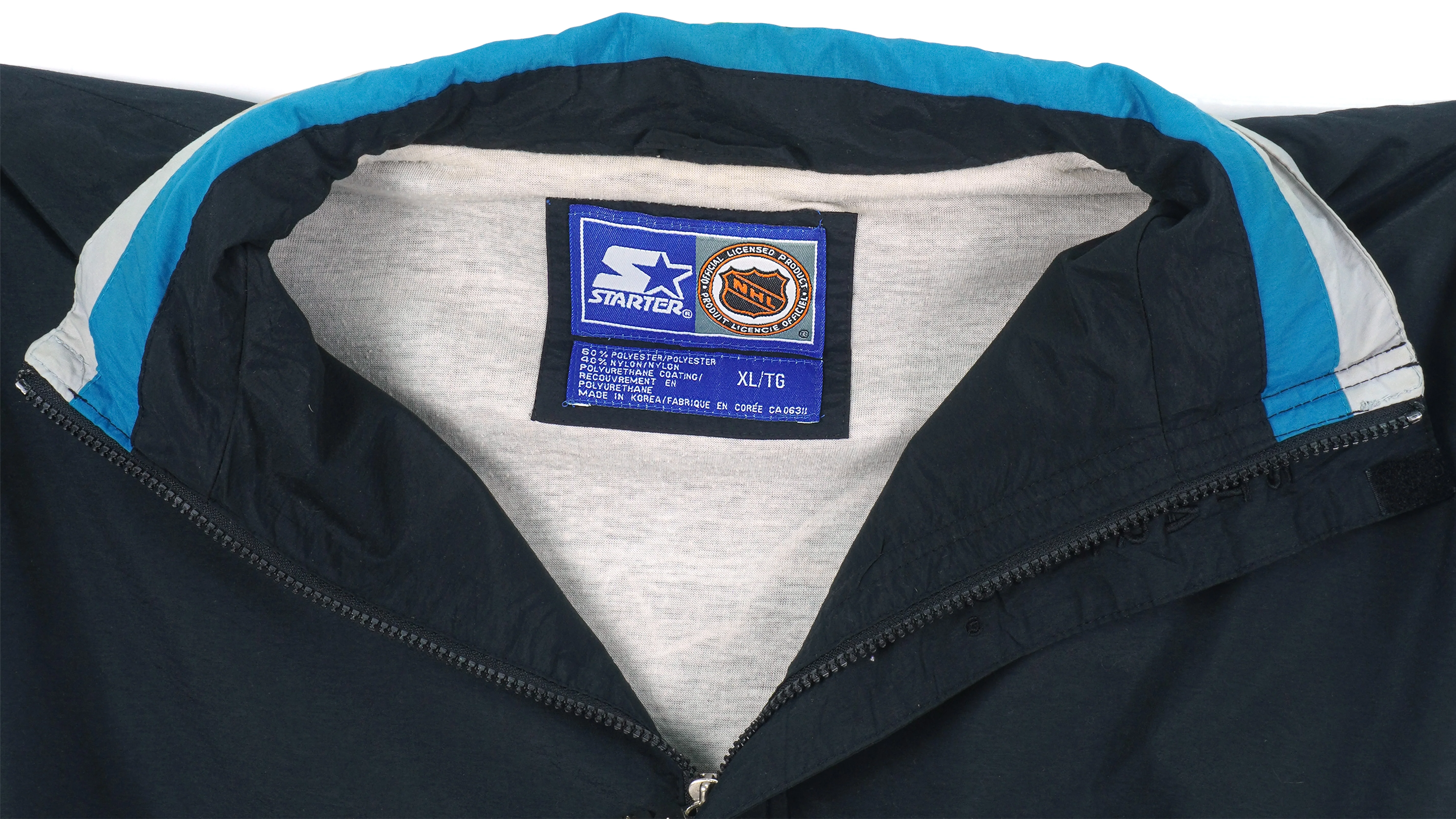 Starter - San Jose Sharks Pullover Windbreaker 1990s X-Large - Image 4